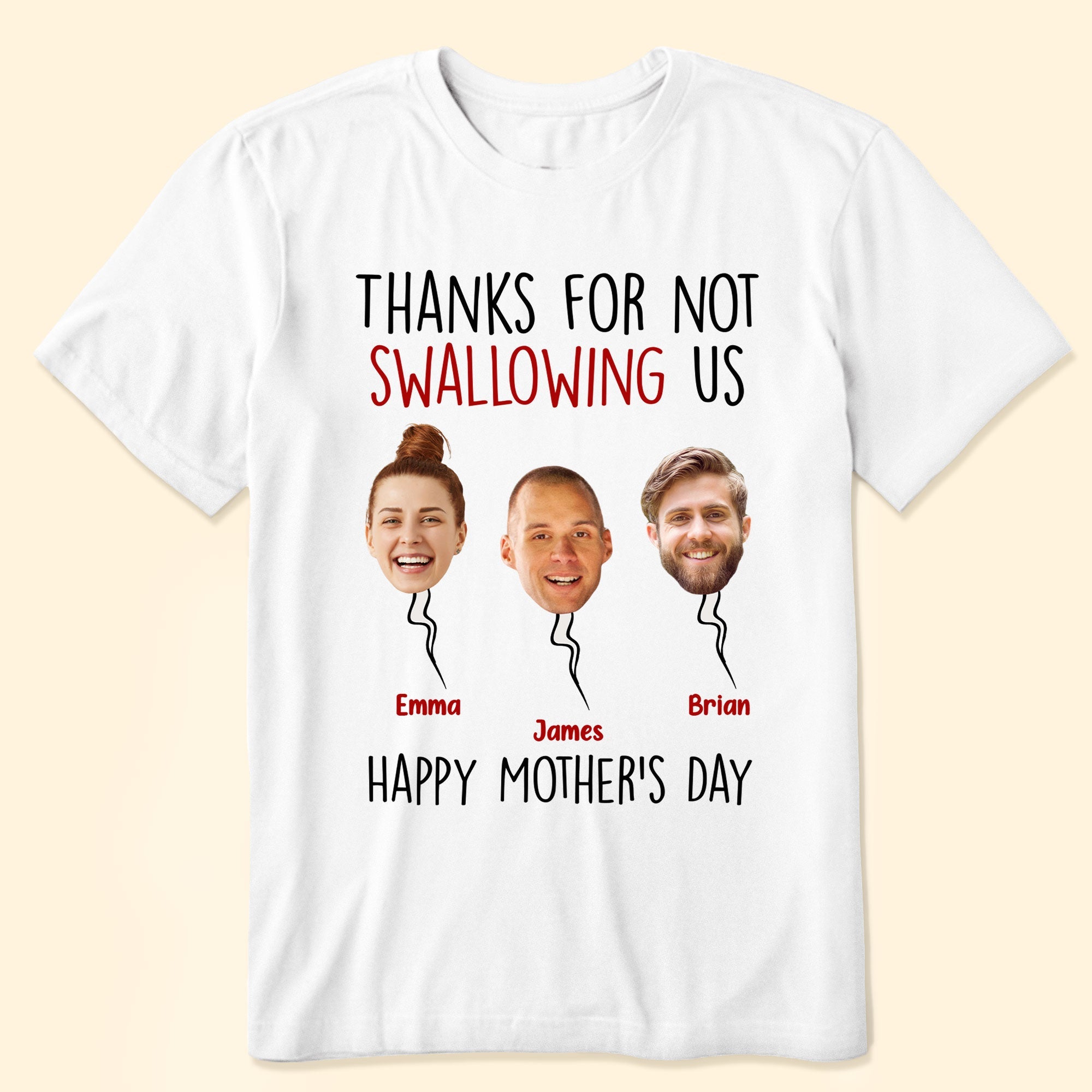 Thanks For Not Swallowing Us - Personalized Photo Shirt