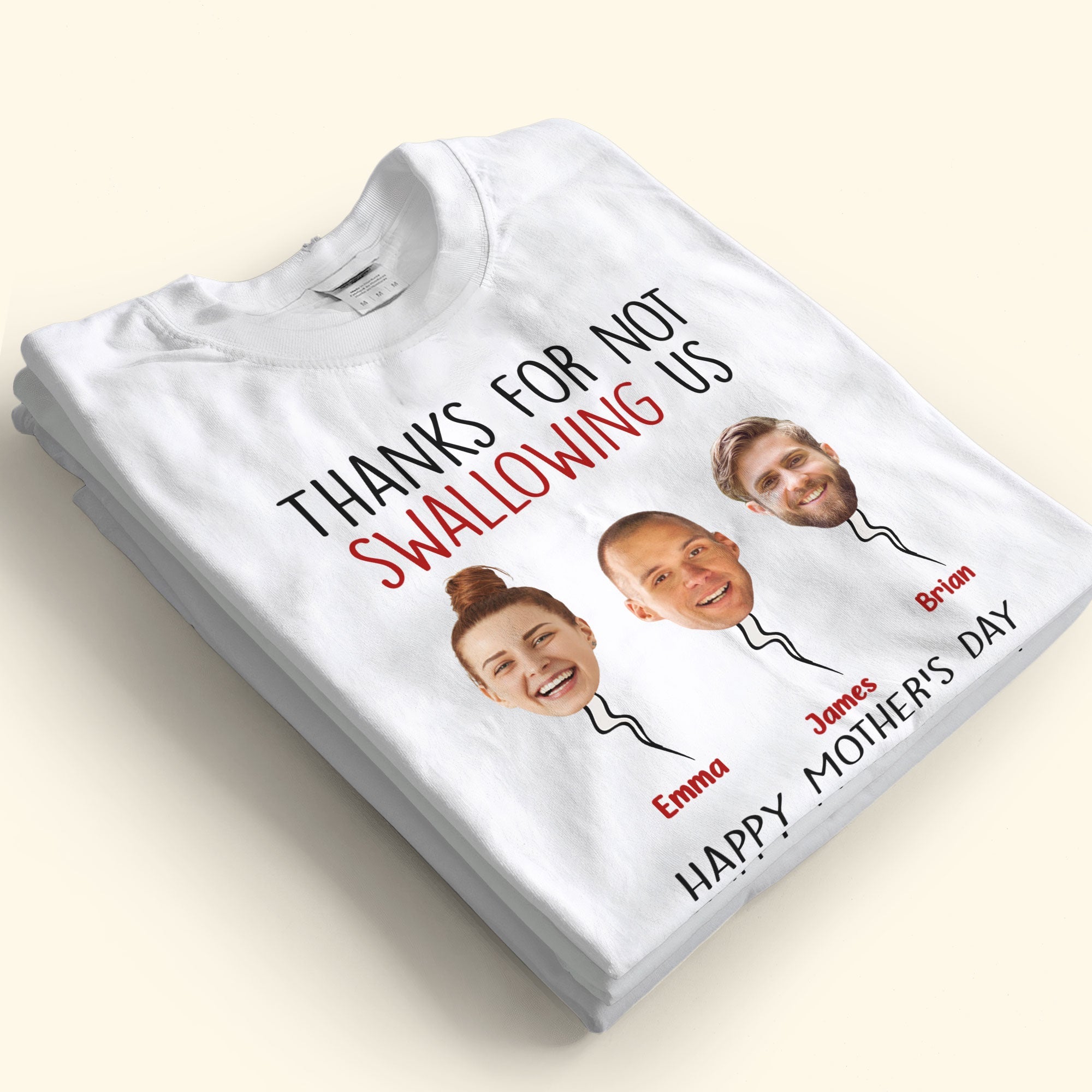 Thanks For Not Swallowing Us - Personalized Photo Shirt