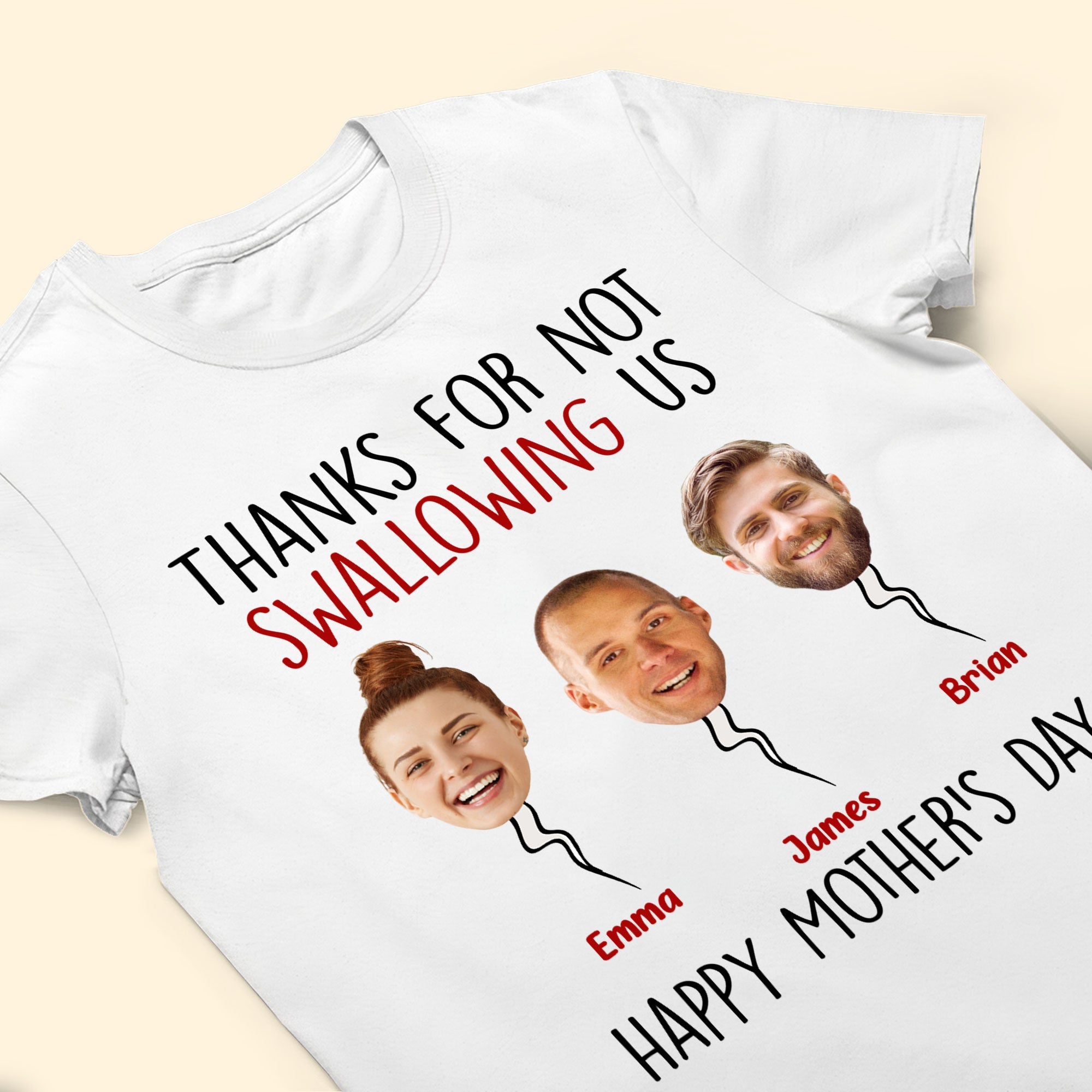 Thanks For Not Swallowing Us - Personalized Photo Shirt