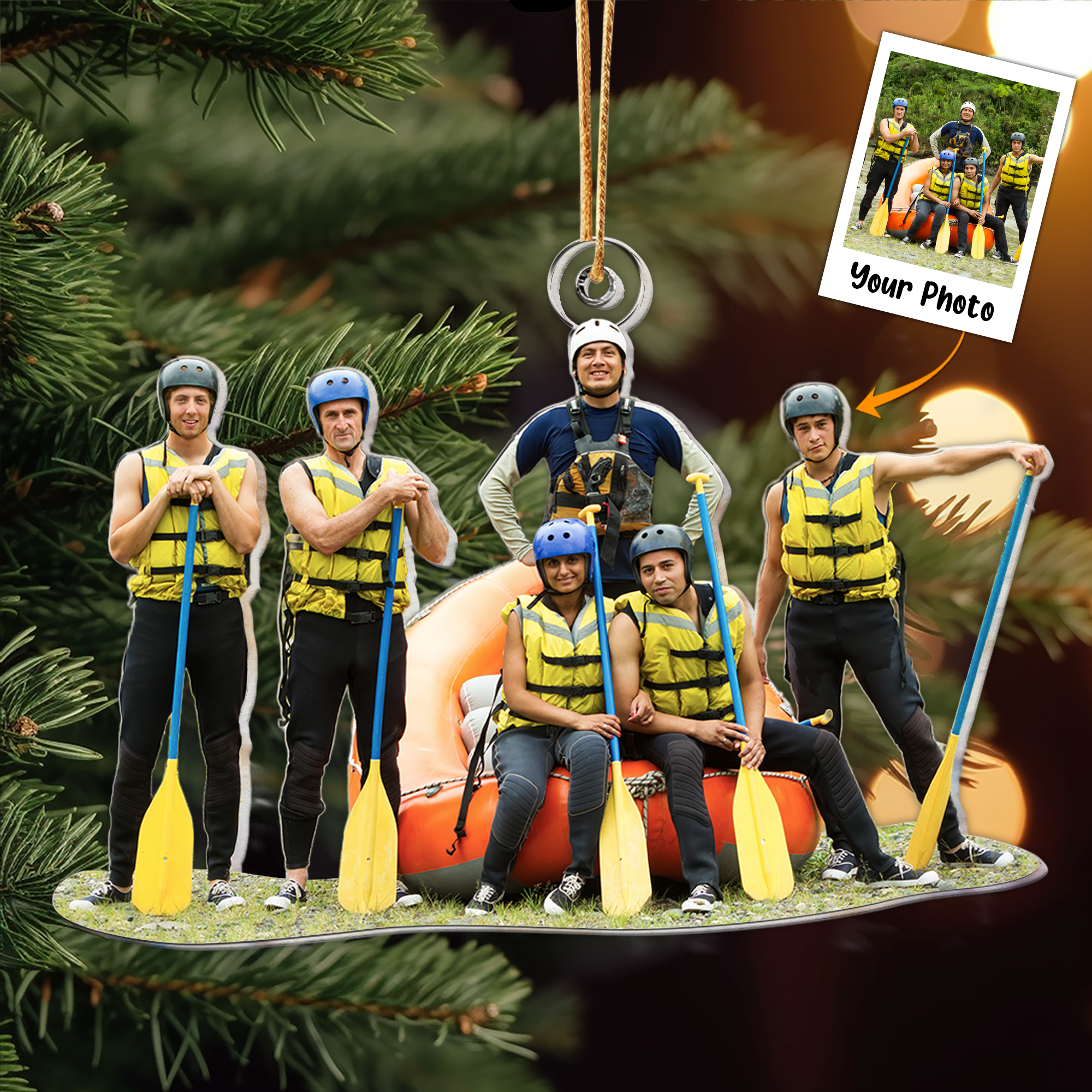 The Best Team To Go Rafting With - Personalized Acrylic Photo Ornament