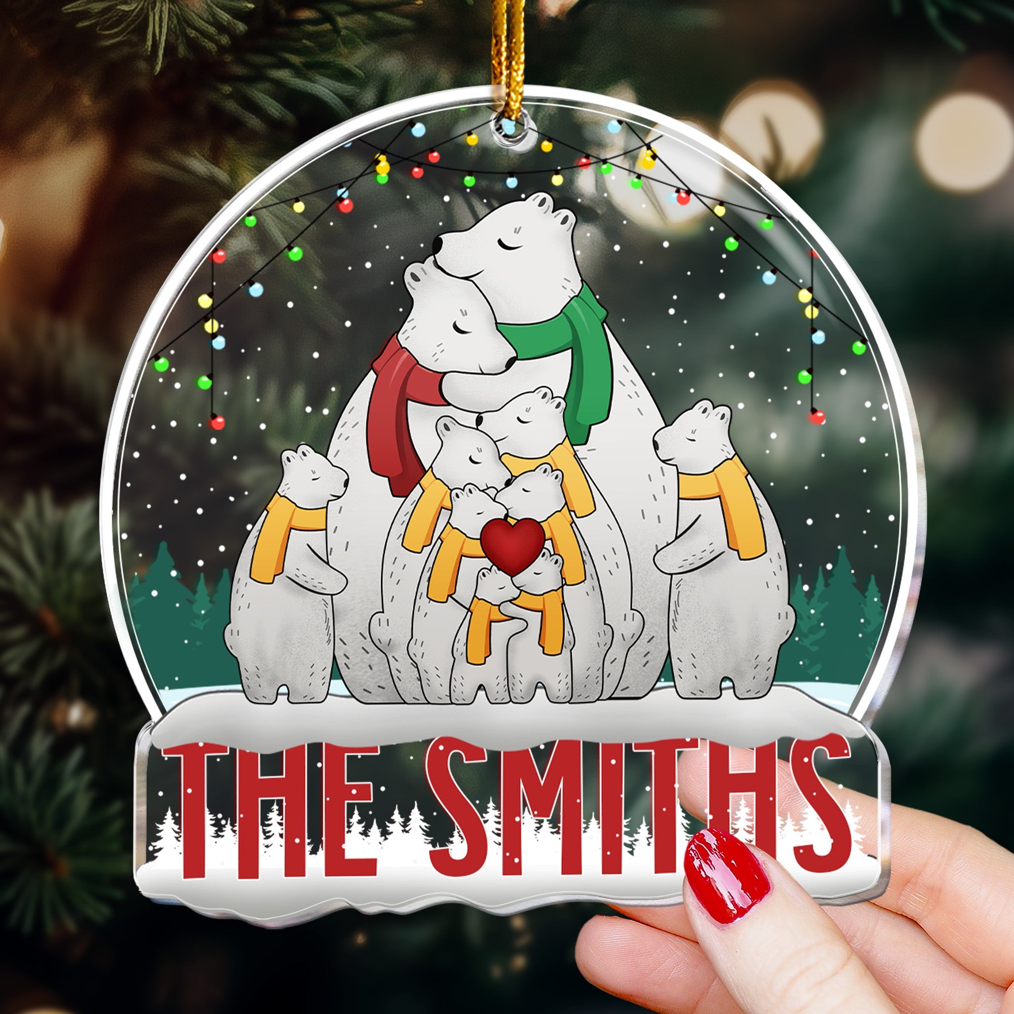 The Family Bear - Personalized Acrylic Ornament