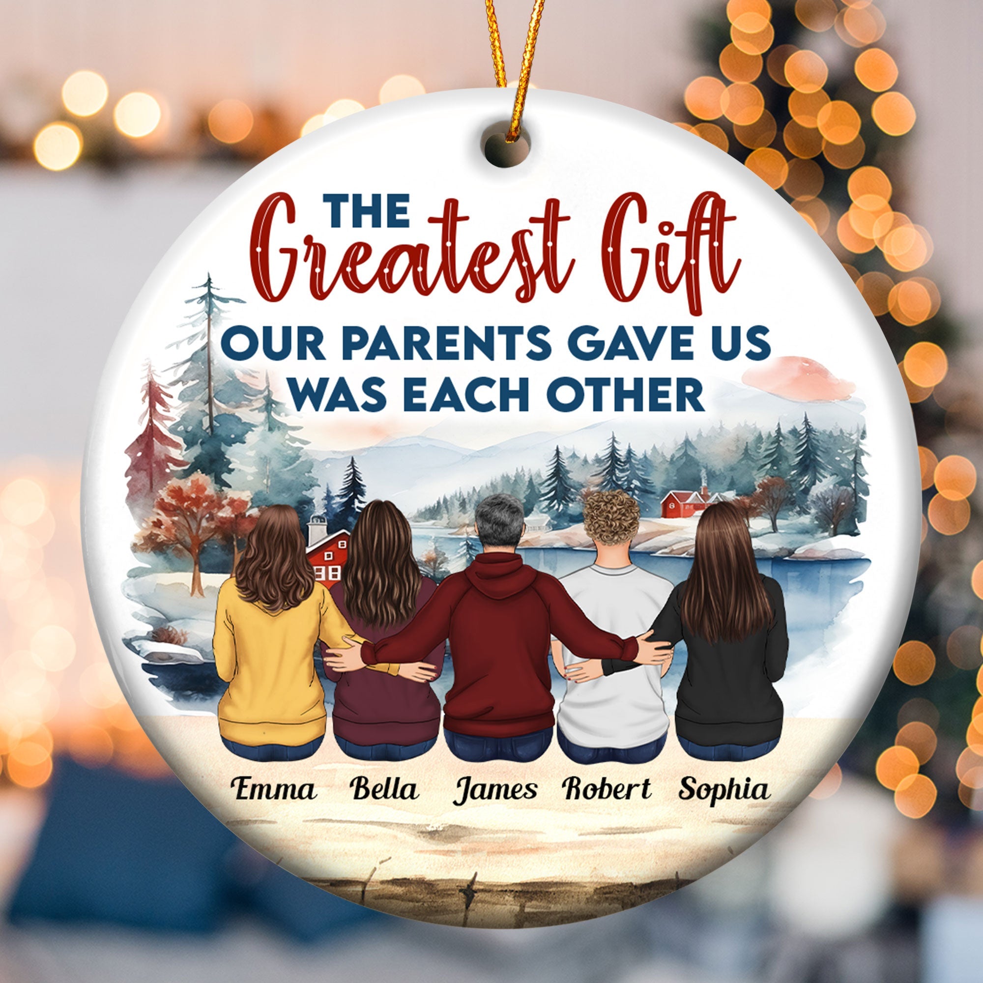 The Gift They Gave Us - Personalized Ceramic Ornament