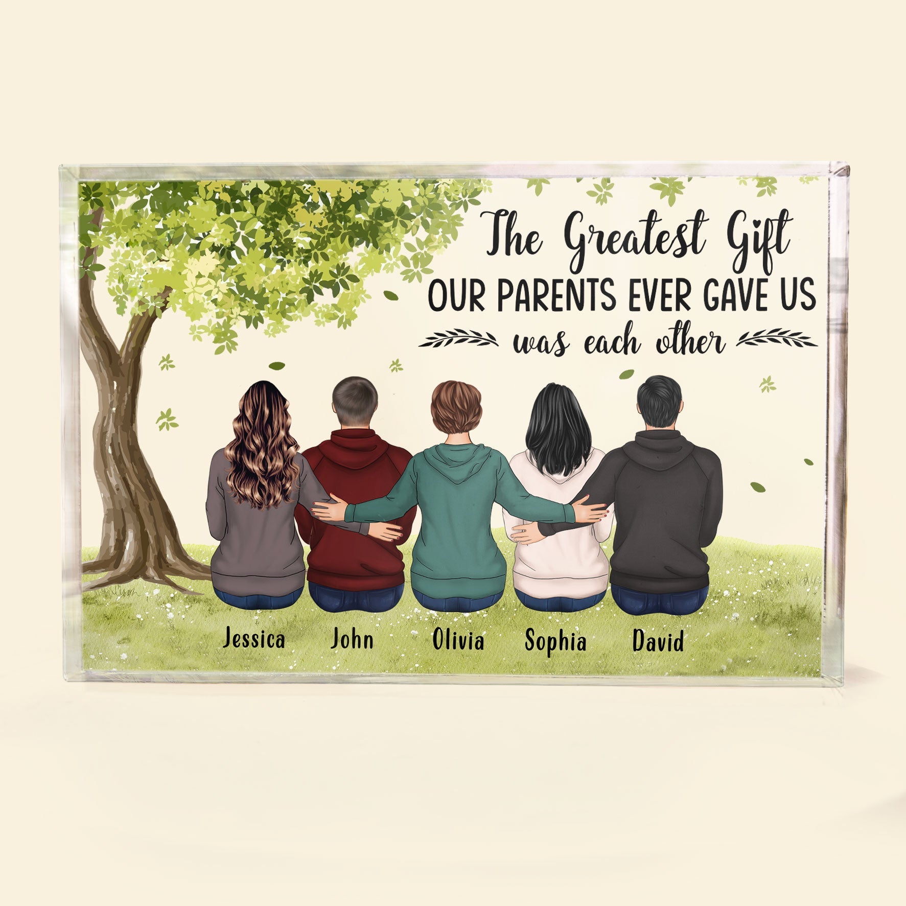 The Greatest Gift Our Parents Ever Gave Us Was Each Other - Personalized Rectangle Acrylic Plaque