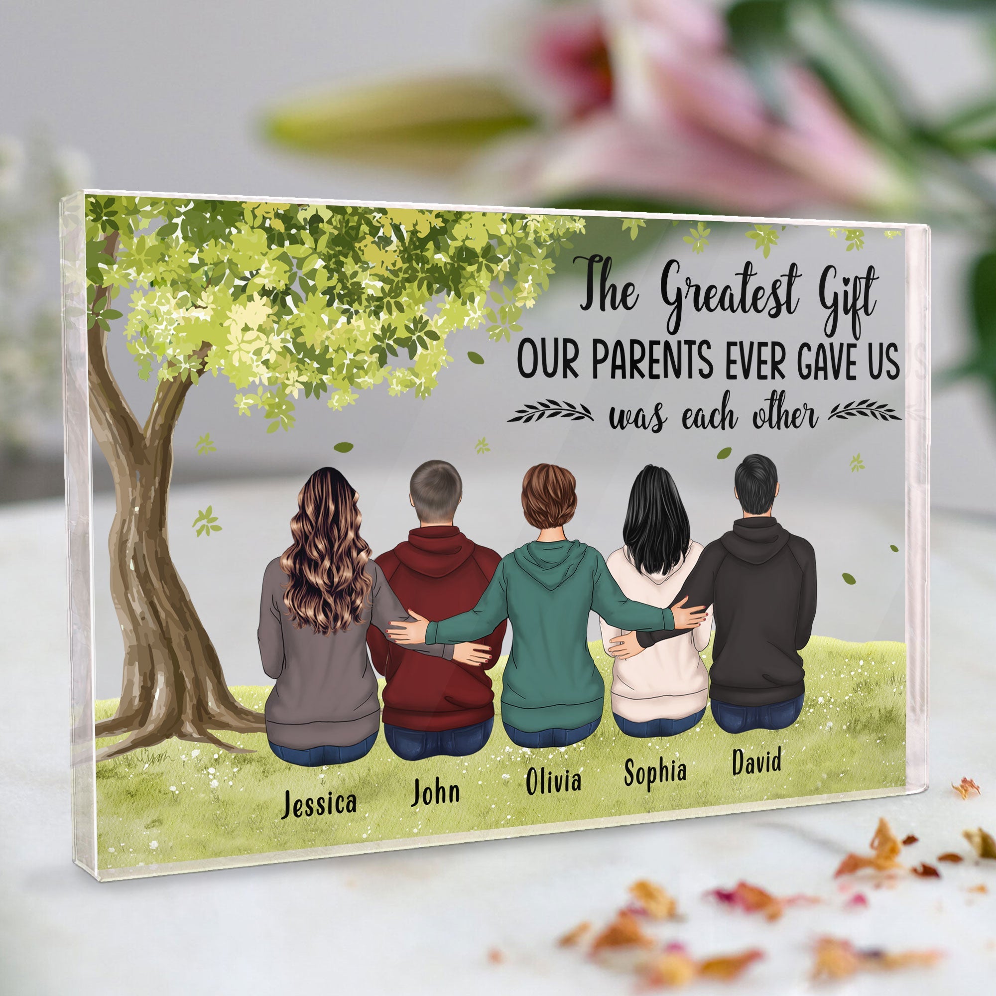 The Greatest Gift Our Parents Ever Gave Us Was Each Other - Personalized Rectangle Acrylic Plaque