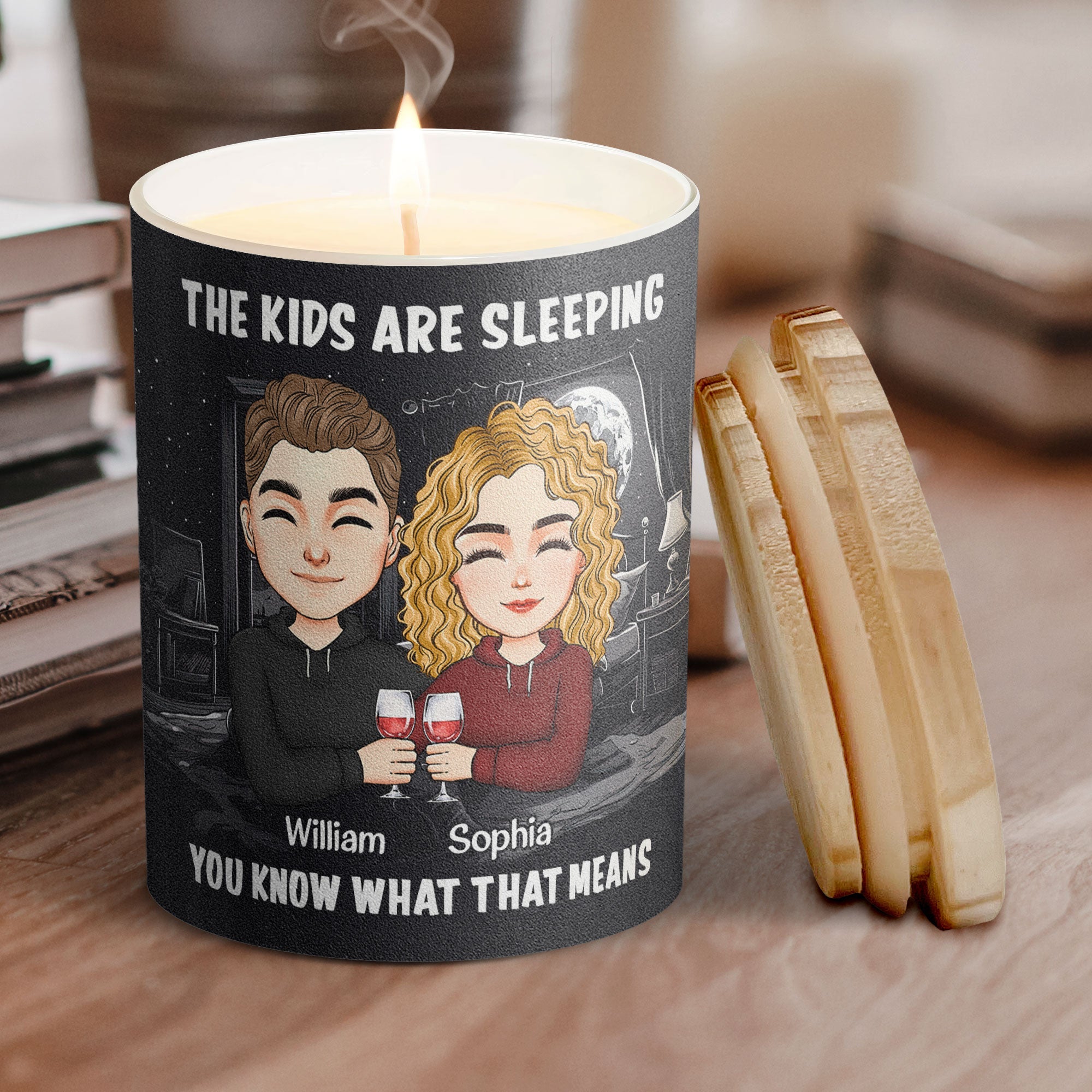 The Kids Are Sleeping, You Know - Personalized Candle