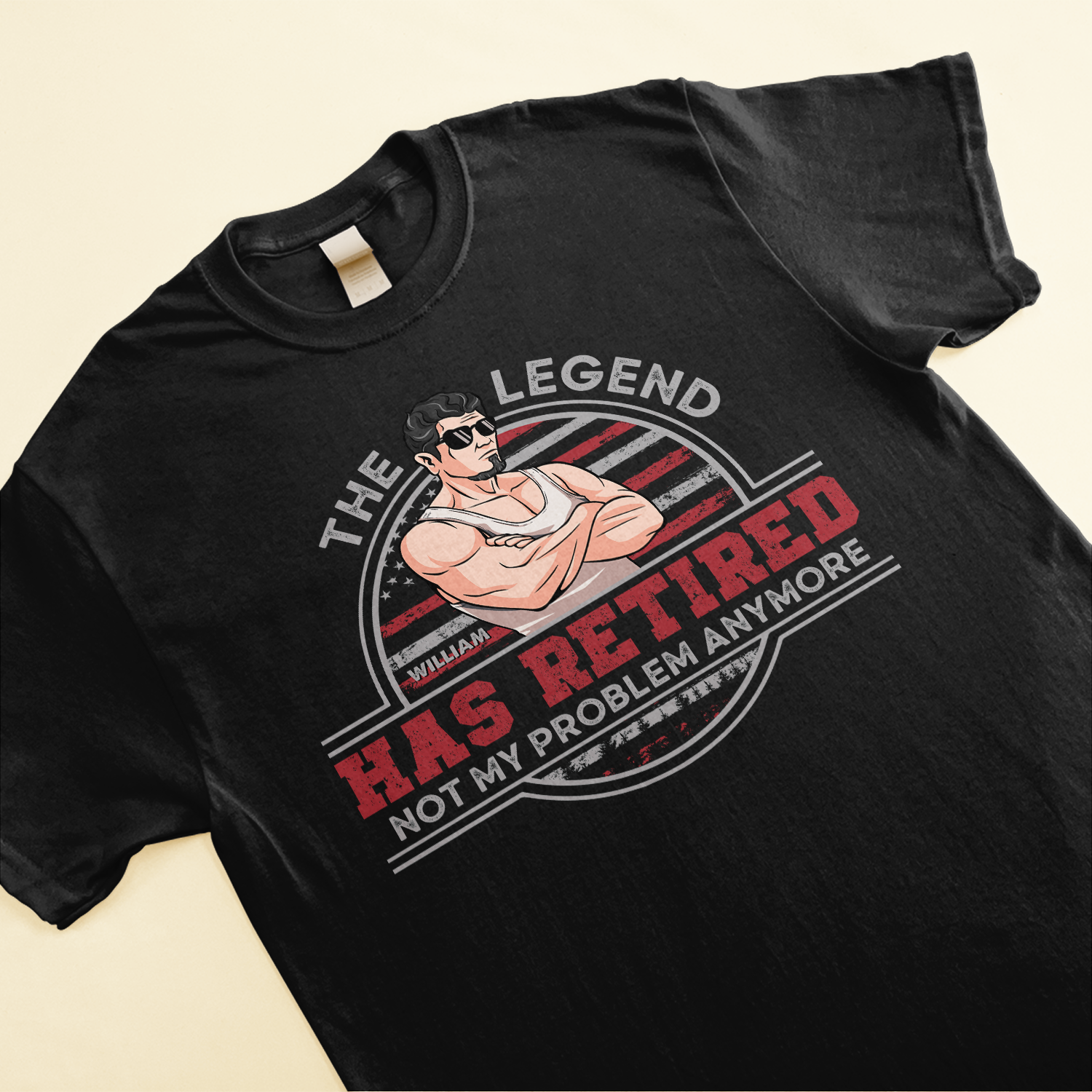 The Legend Has Retired Ver 2 - Personalized Shirt - Birthday Funny Gift, 4th Of July Gift For Dad, Husband, Grandpa