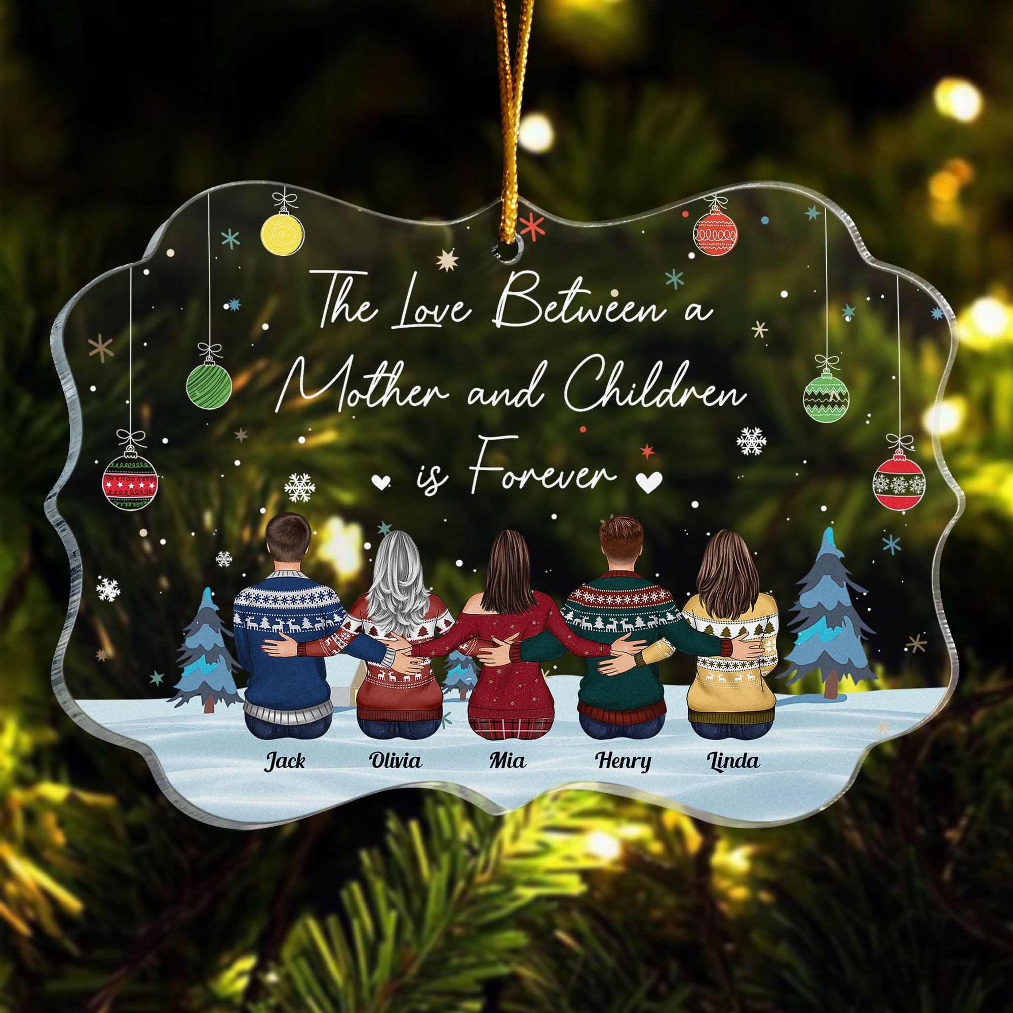 The Love Between A Mother And Daughter Is Forever - Personalized Acrylic Ornament