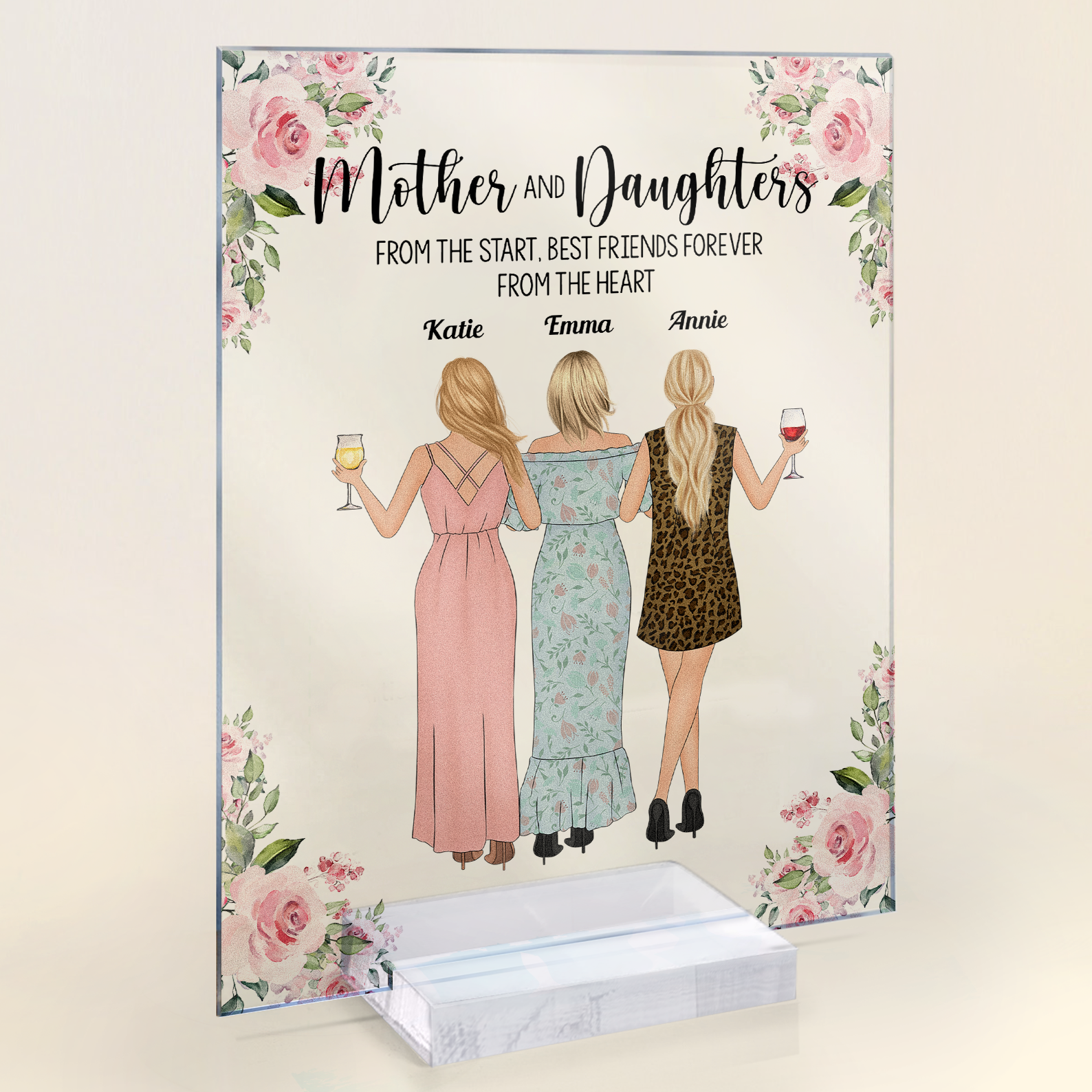 The Love Between Mother And Daughters - Personalized Acrylic Plaque