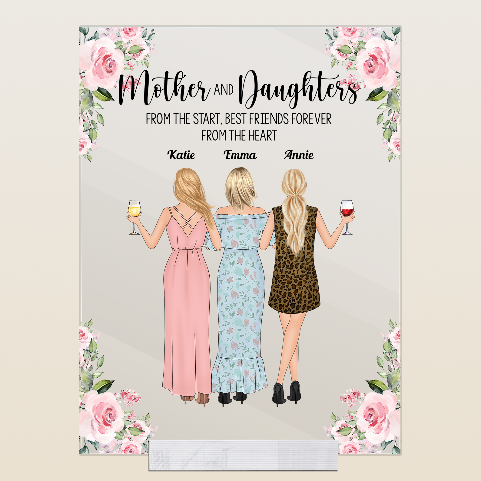 The Love Between Mother And Daughters - Personalized Acrylic Plaque