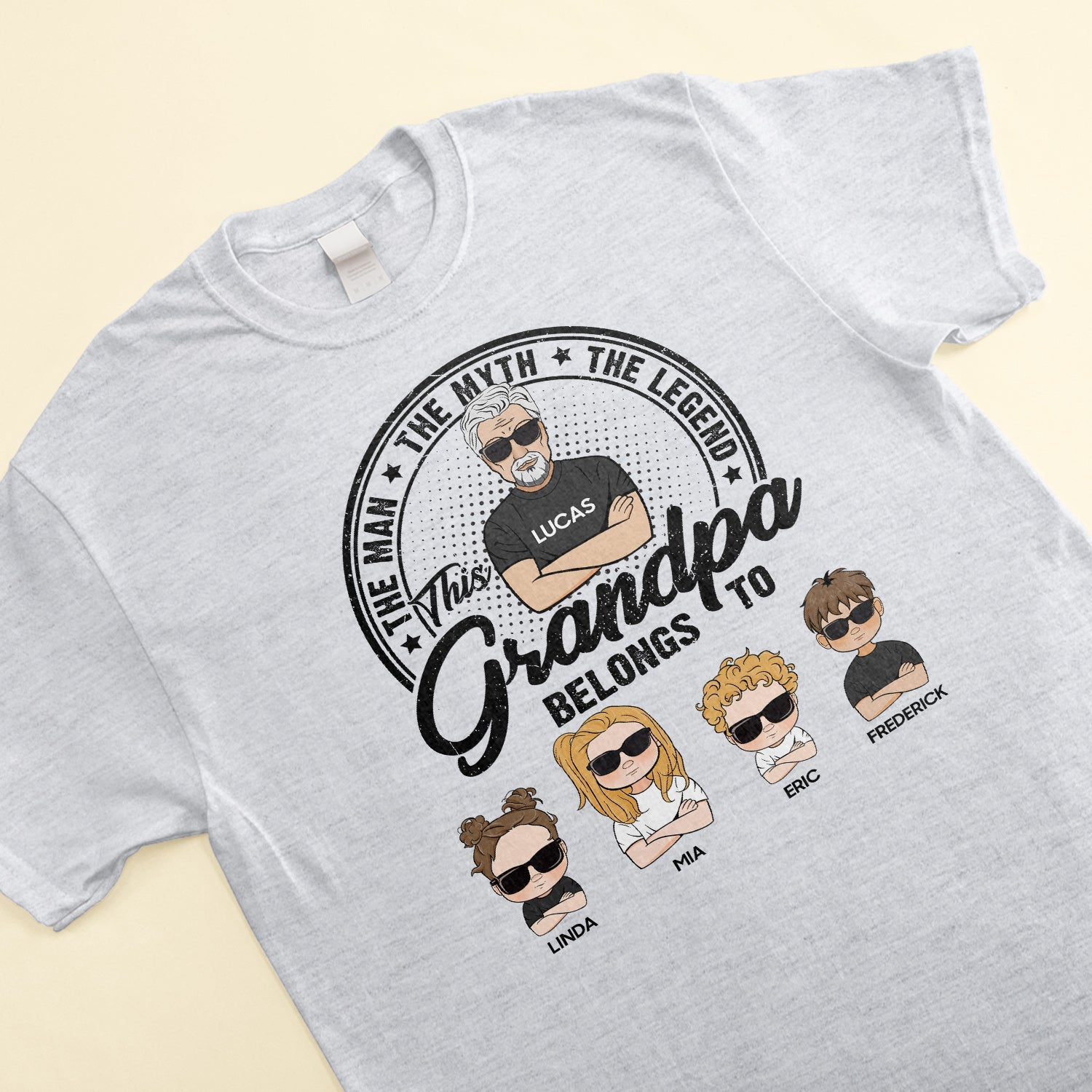 The Man The Myth The Legend Dad Grandpa Papa - Personalized Shirt