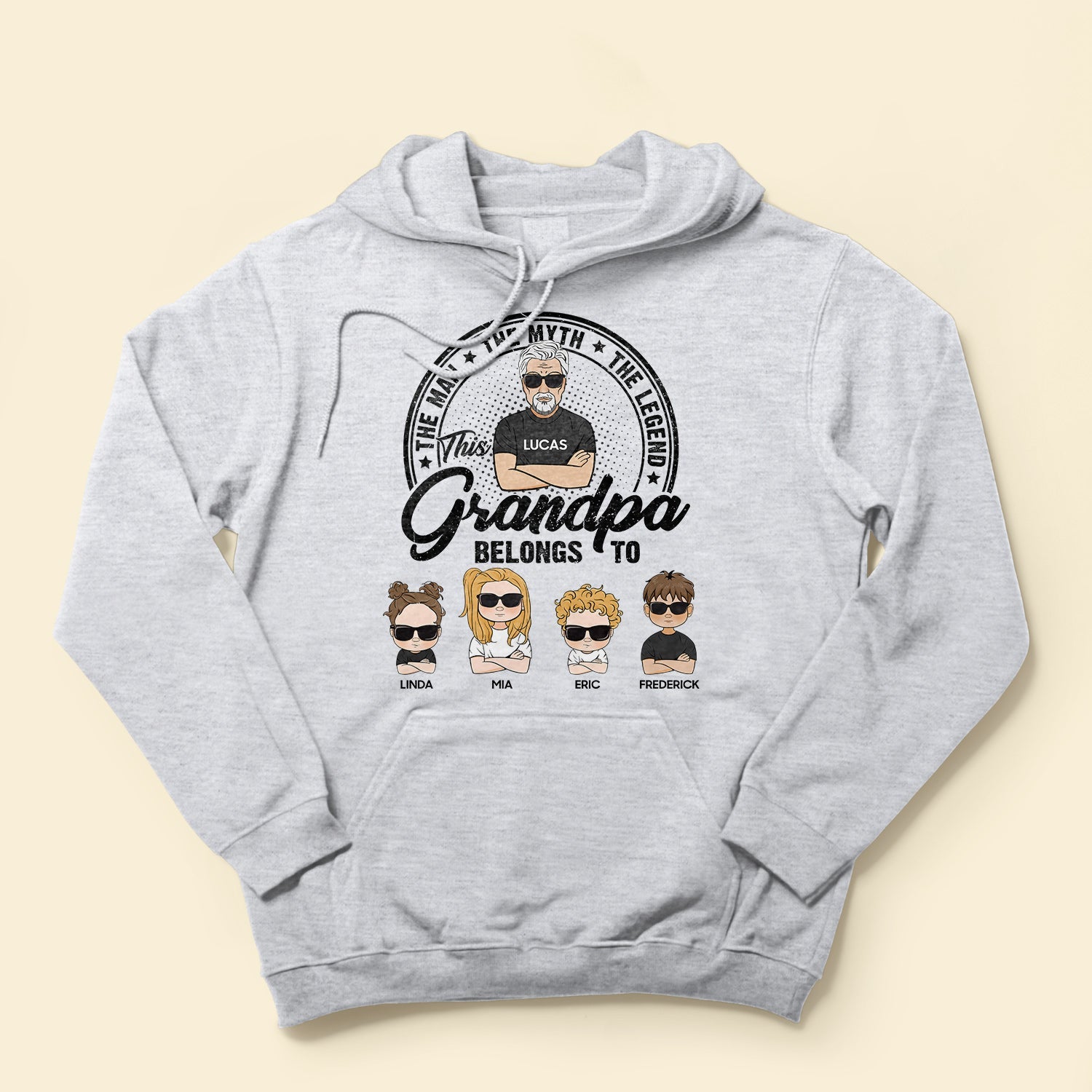 The Man The Myth The Legend Dad Grandpa Papa - Personalized Shirt