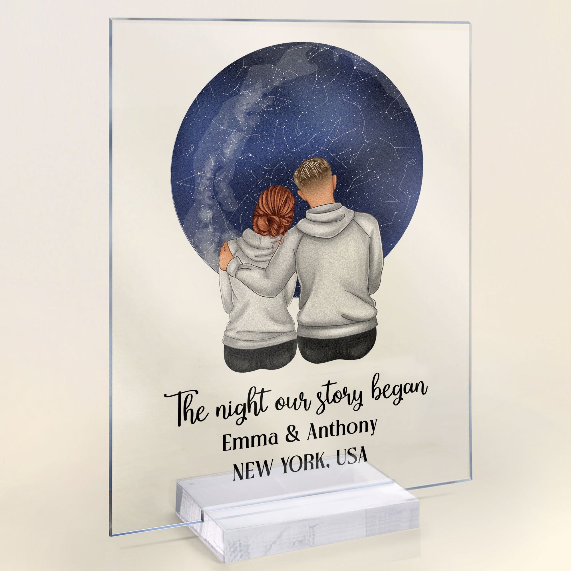 The Night Our Story Began - Personalized Acrylic Plaque