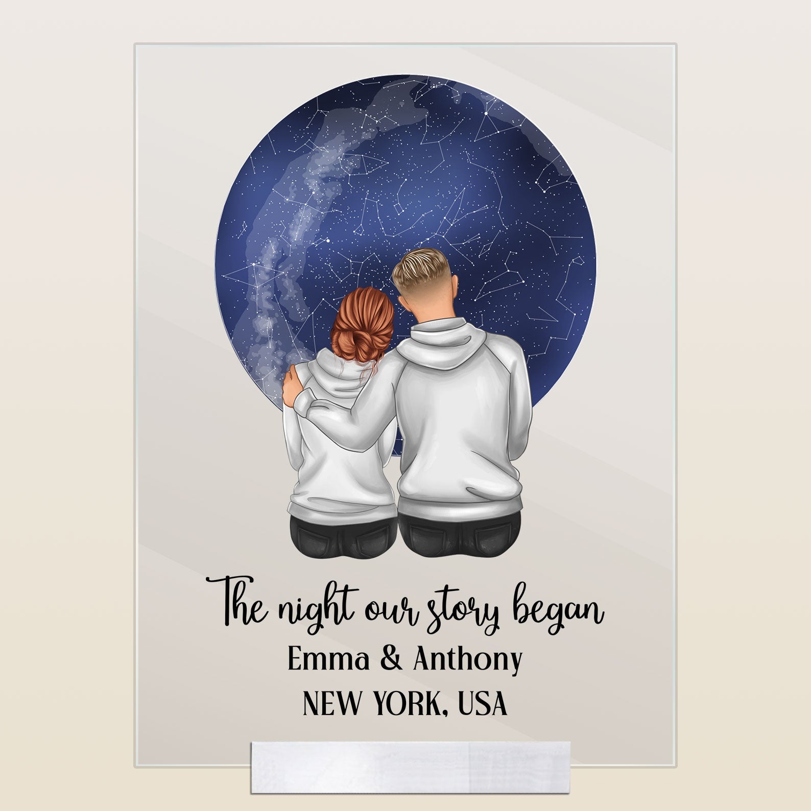 The Night Our Story Began - Personalized Acrylic Plaque