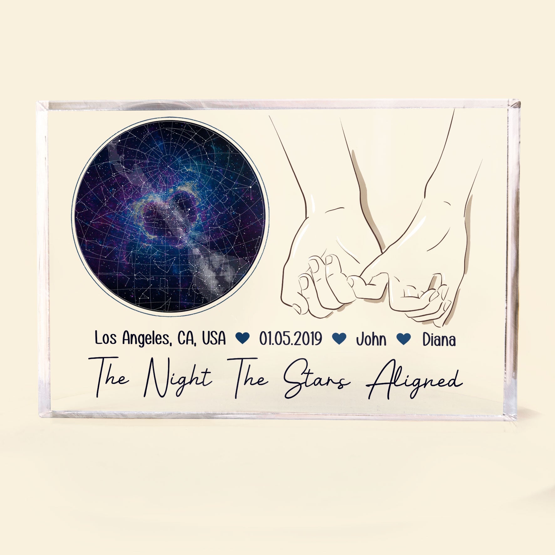 The Night The Stars Aligned - Personalized Rectangle Acrylic Plaque