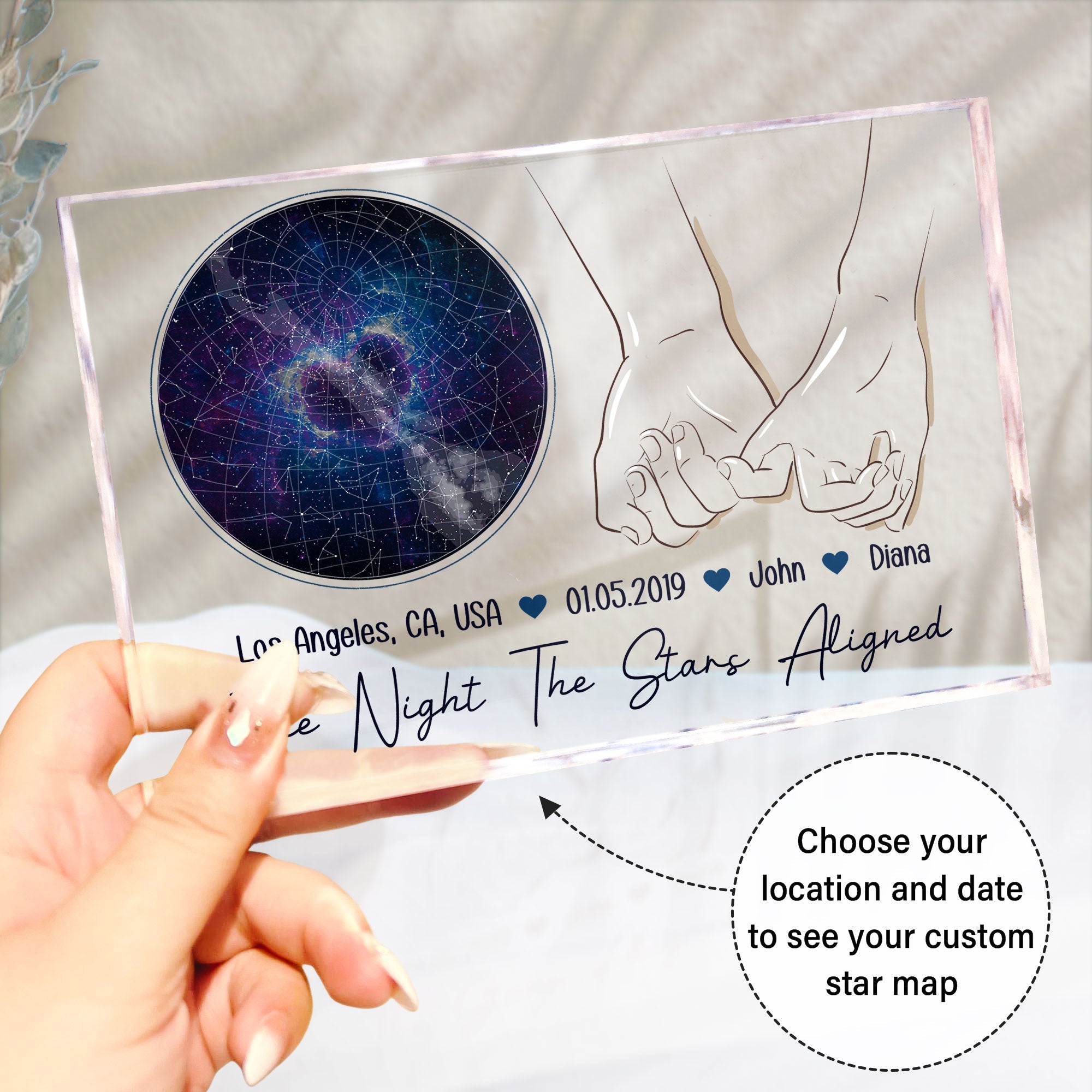 The Night The Stars Aligned - Personalized Rectangle Acrylic Plaque