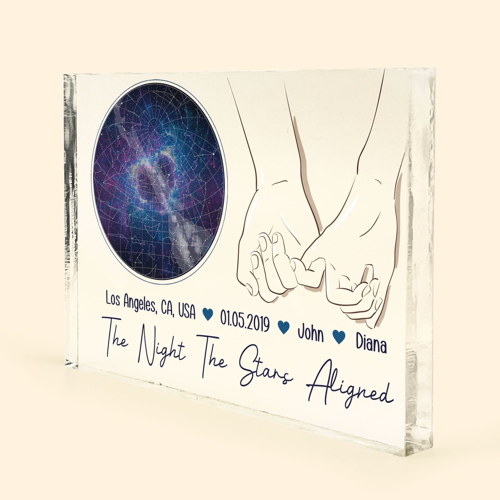 The Night The Stars Aligned - Personalized Rectangle Acrylic Plaque