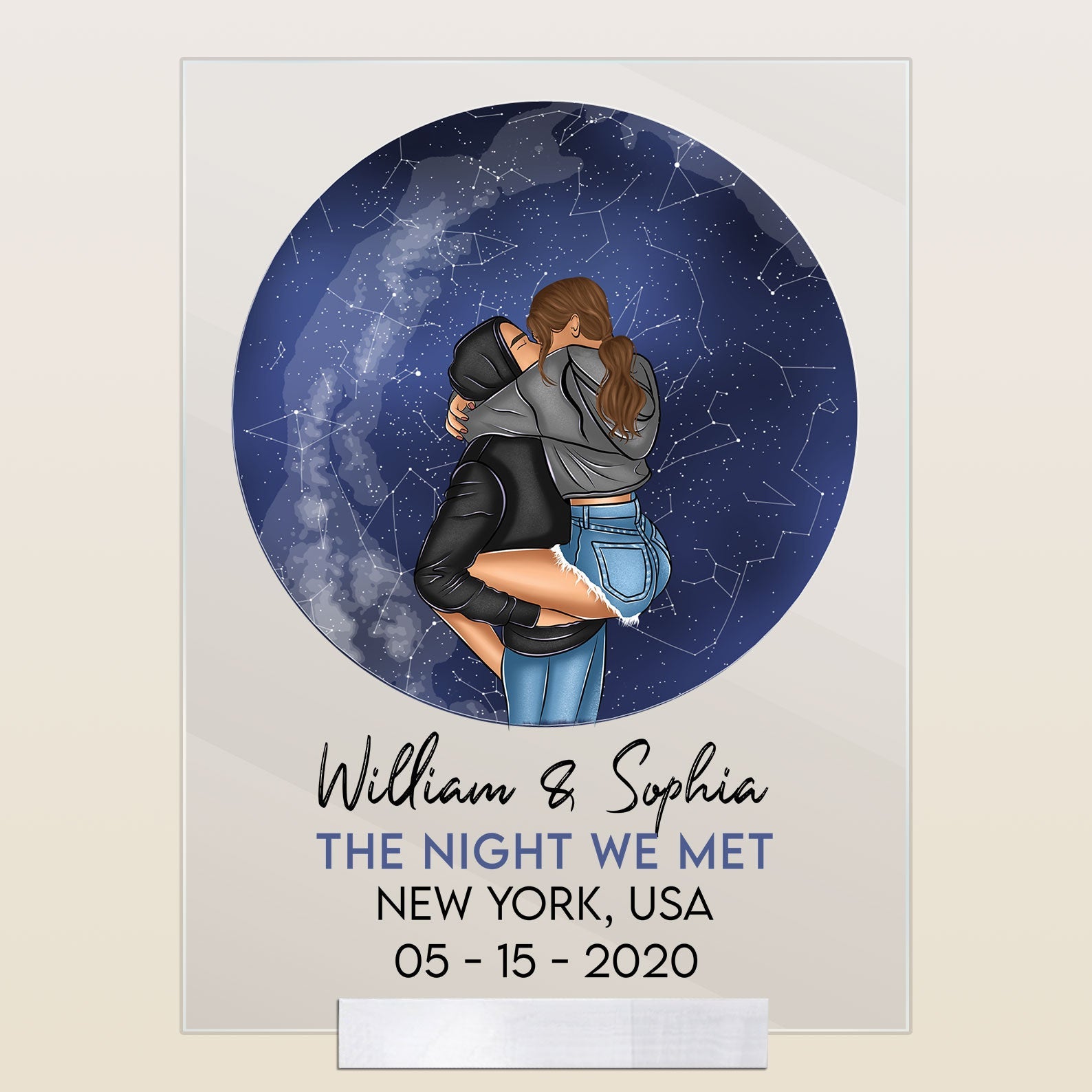 The Night We Met Star Map 2 - Personalized Acrylic Plaque