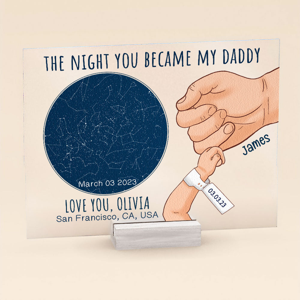 The Night You Became My Daddy - Personalized Acrylic Plaque