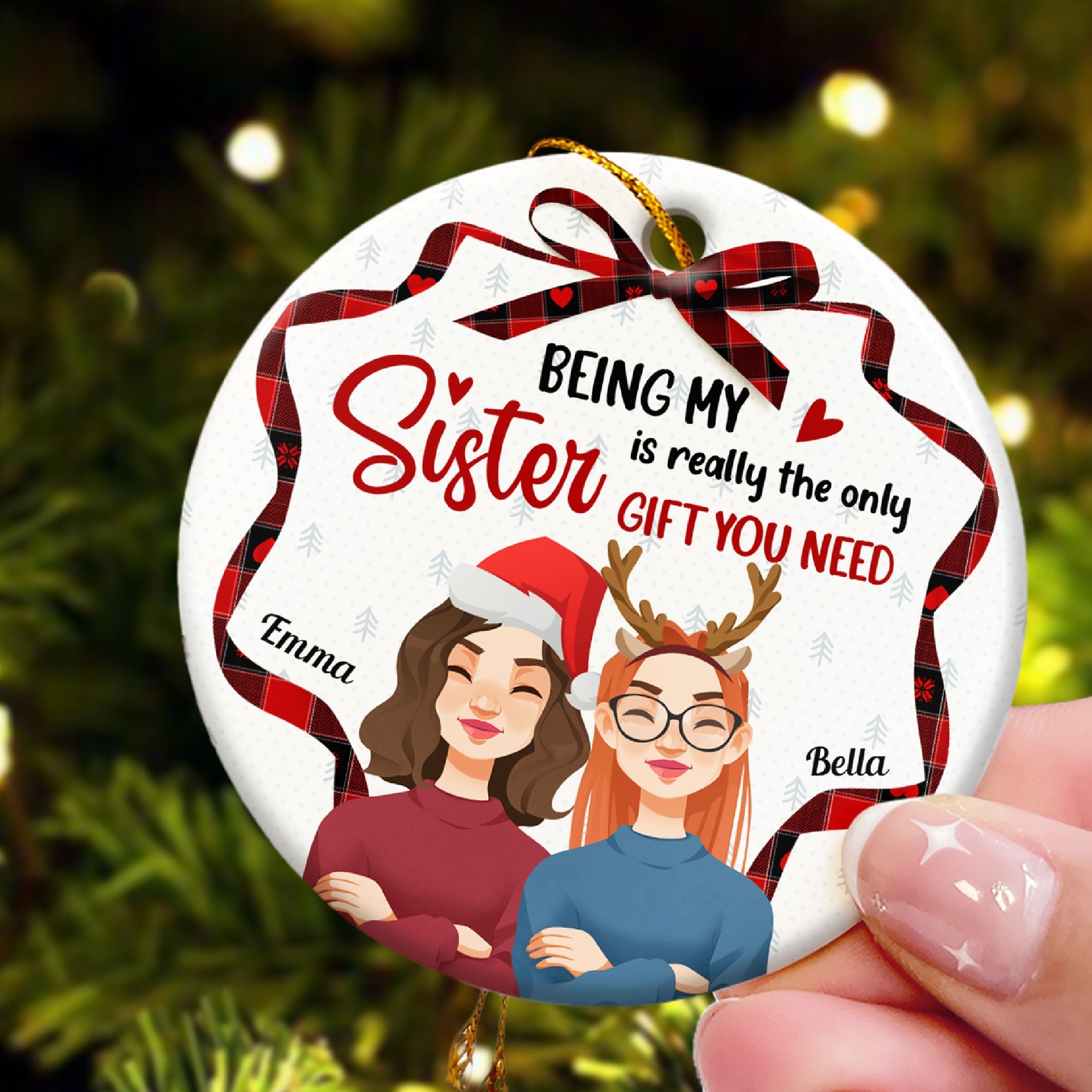 The Only Gift You Need - Personalized Ceramic Ornament