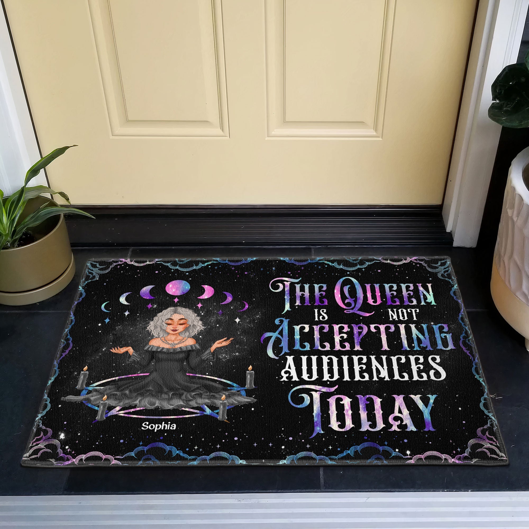 The Queen Is Not Accepting Audiences Today - Personalized Doormat