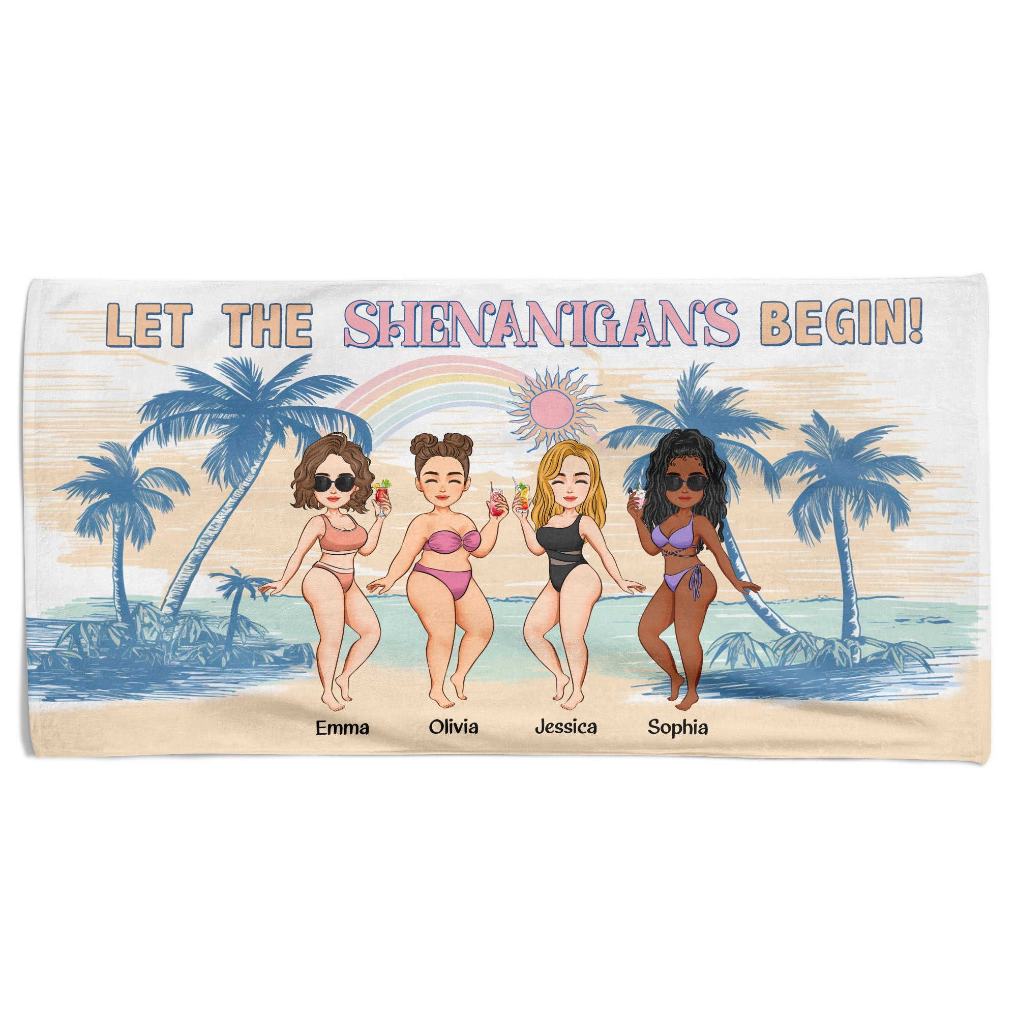 The Shenanigans Begin - Personalized Beach Towel