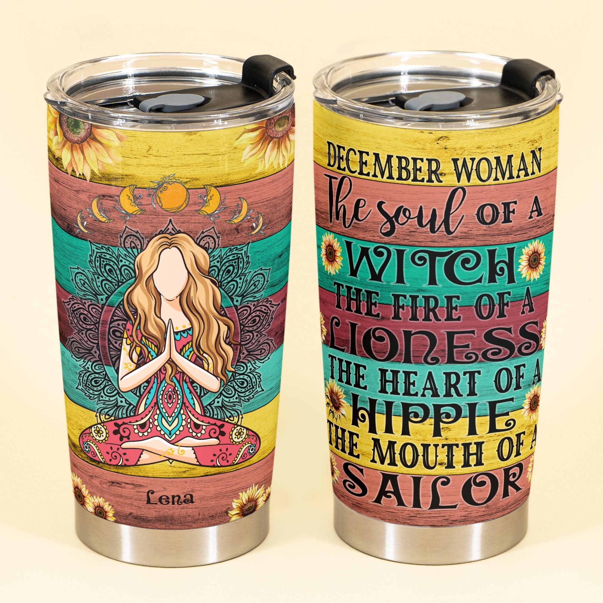 The Soul Of A Witch - Personalized Tumbler Cup - Gift For Hippies