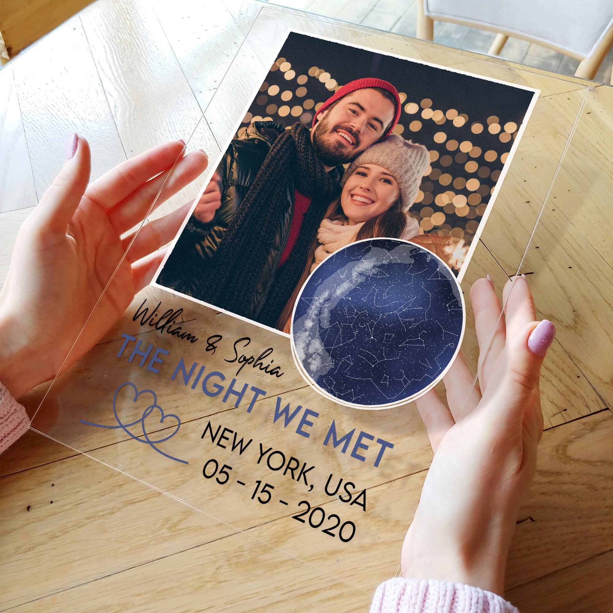 The Night We Met Star Map 2 - Personalized  Acrylic Photo Plaque