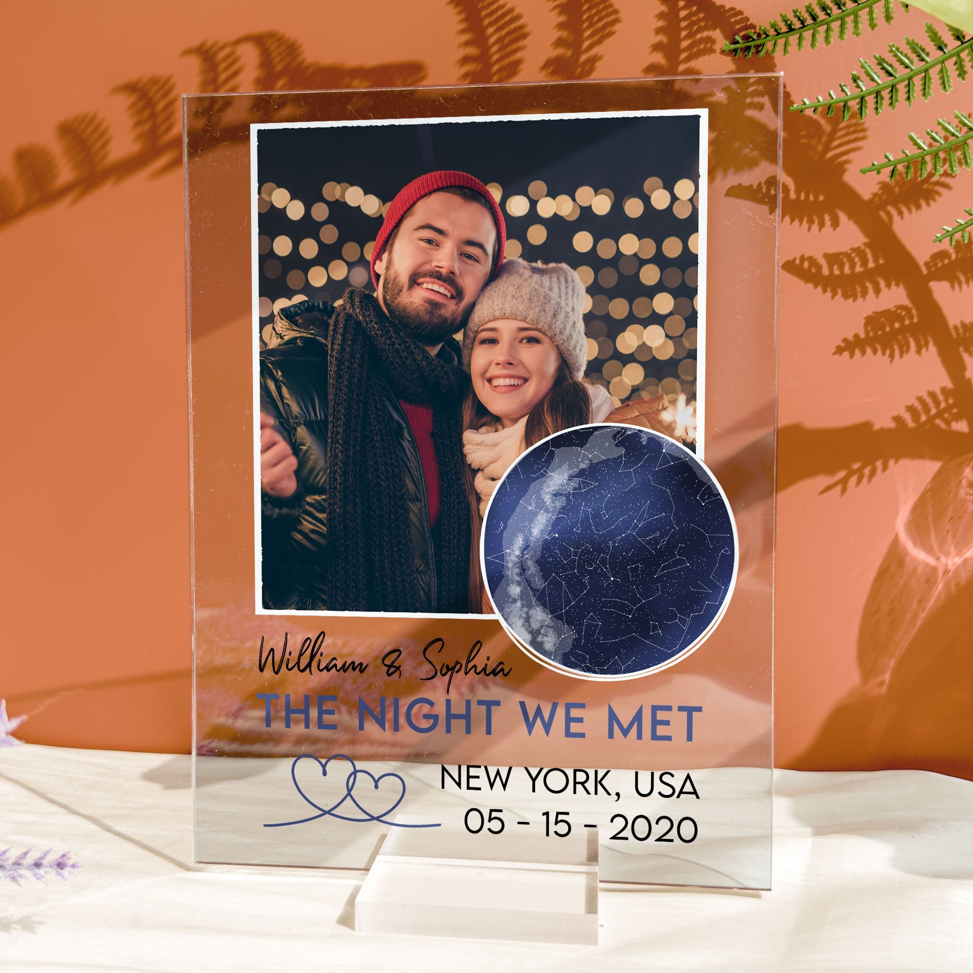 The Night We Met Star Map 2 - Personalized  Acrylic Photo Plaque