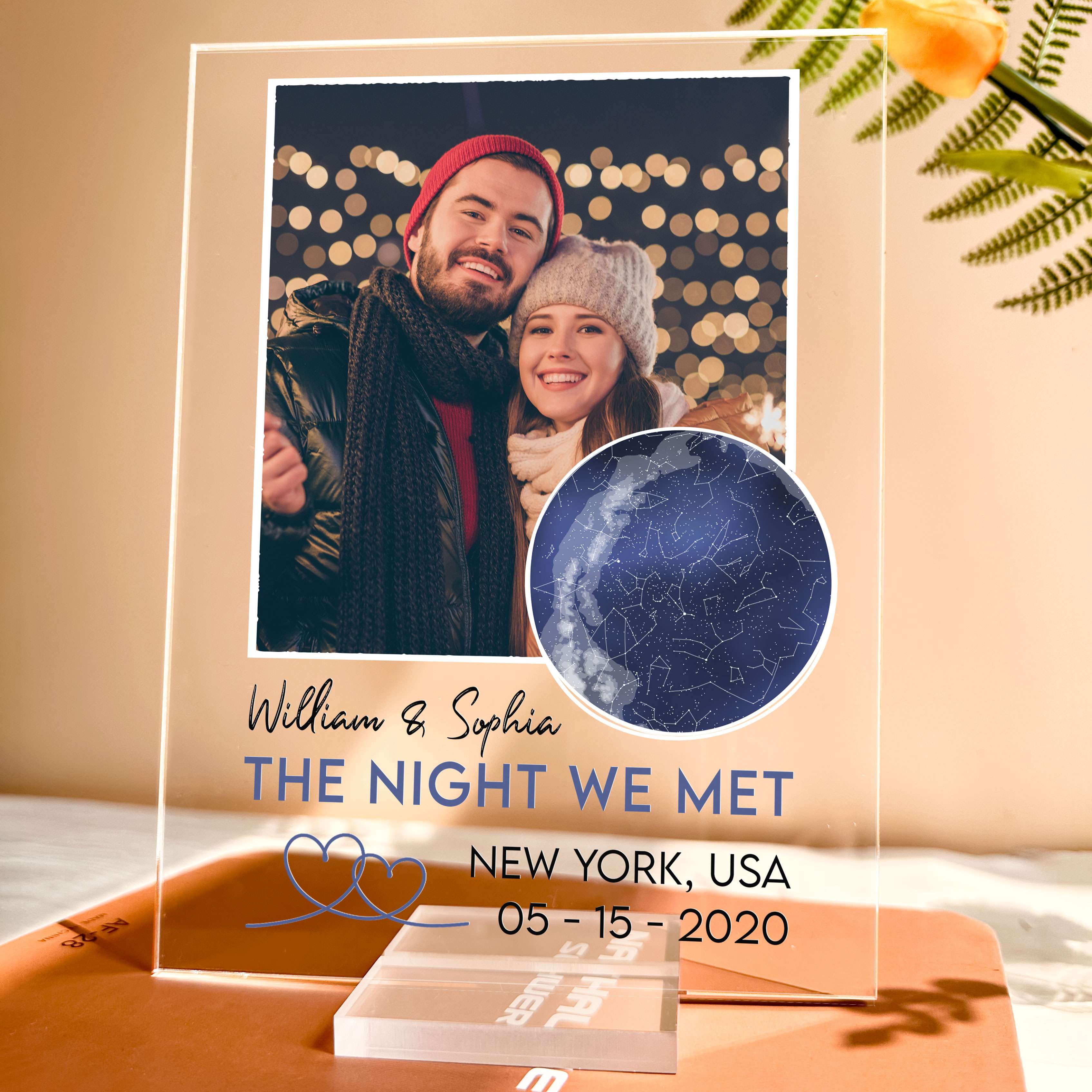 The Night We Met Star Map 2 - Personalized  Acrylic Photo Plaque