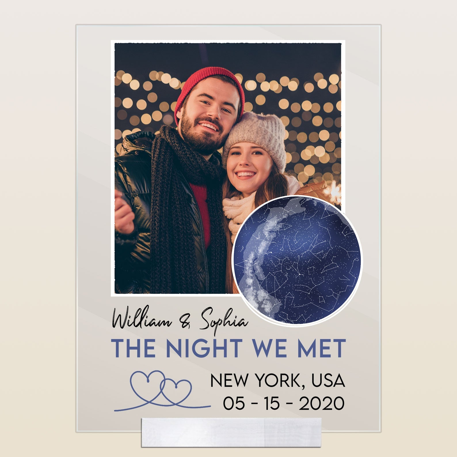 The Night We Met Star Map 2 - Personalized  Acrylic Photo Plaque