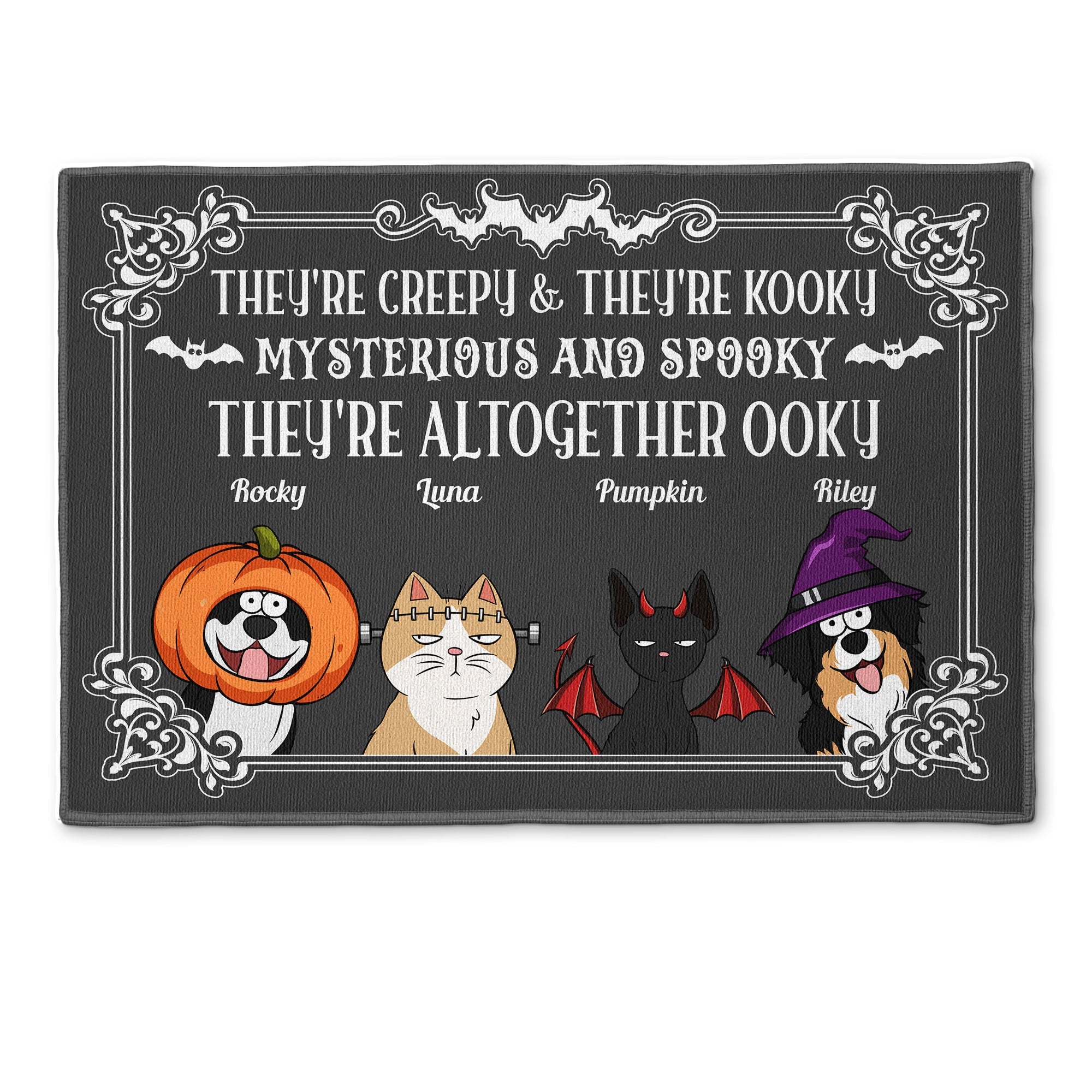 They're Altogether Ooky - Personalized Doormat