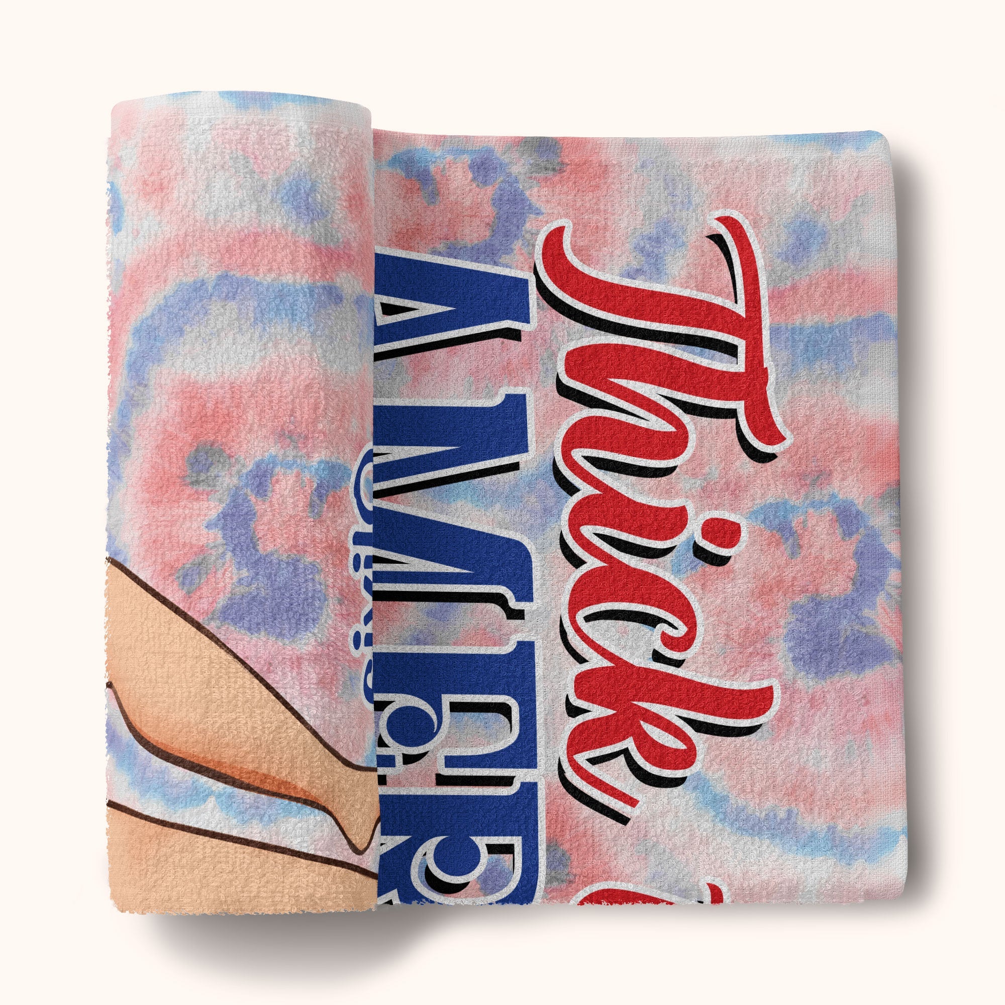 Thick Thighs American Vibes - Personalized Beach Towel