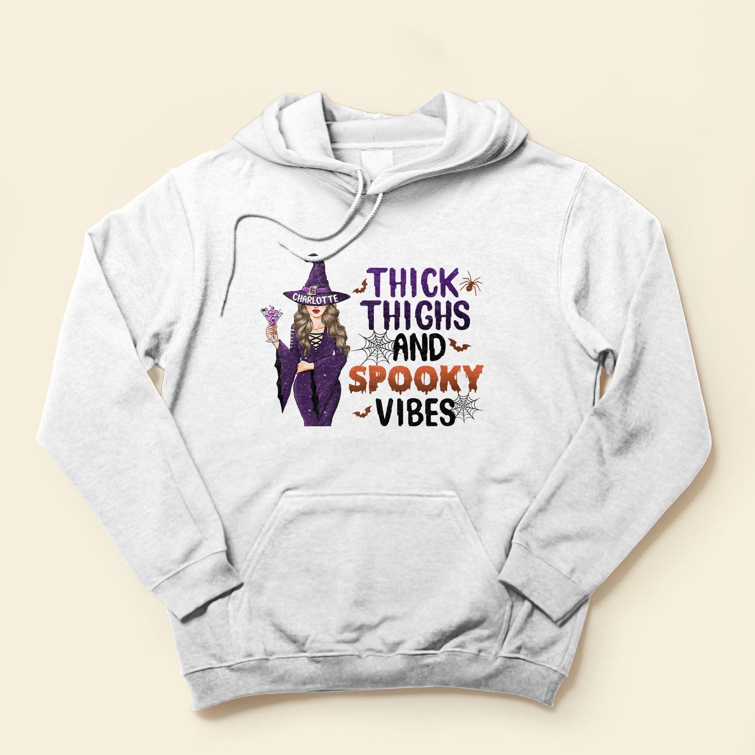 Thick Thighs And Spooky Vibes - Personalized Shirt - Halloween Gift For Witches