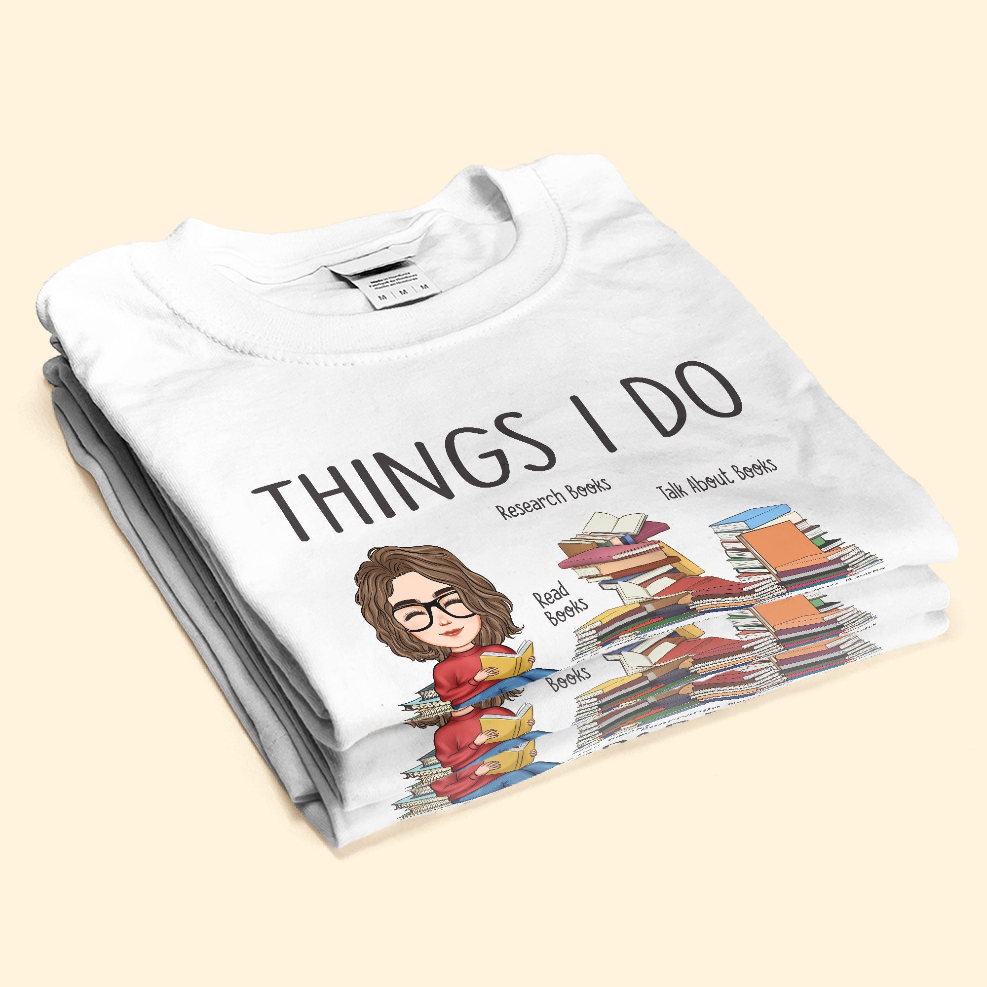 Things I Do In My Spare Time Reading Books - Personalized Shirt