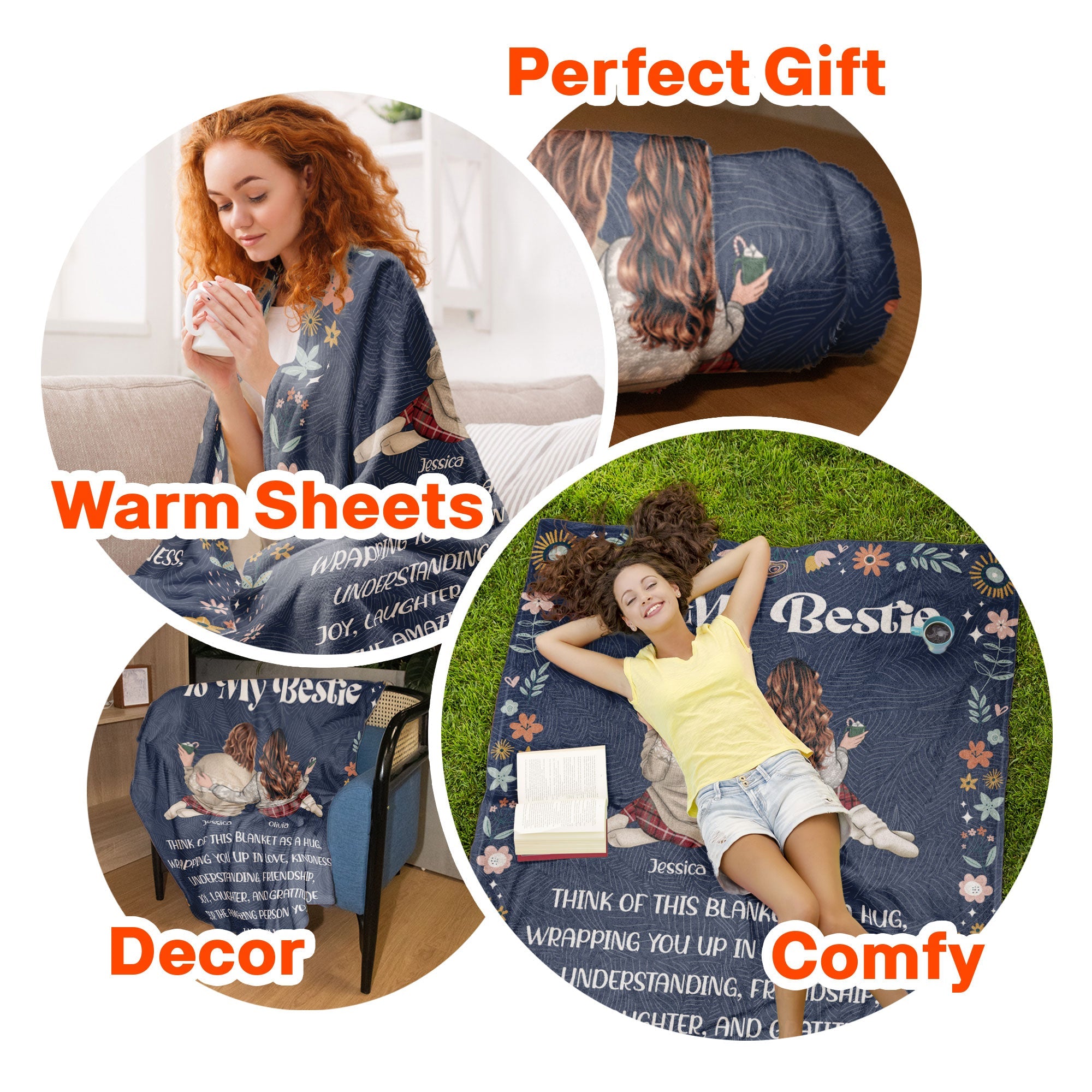 Think Of This Christmas Blanket As A Hug - Personalized Blanket