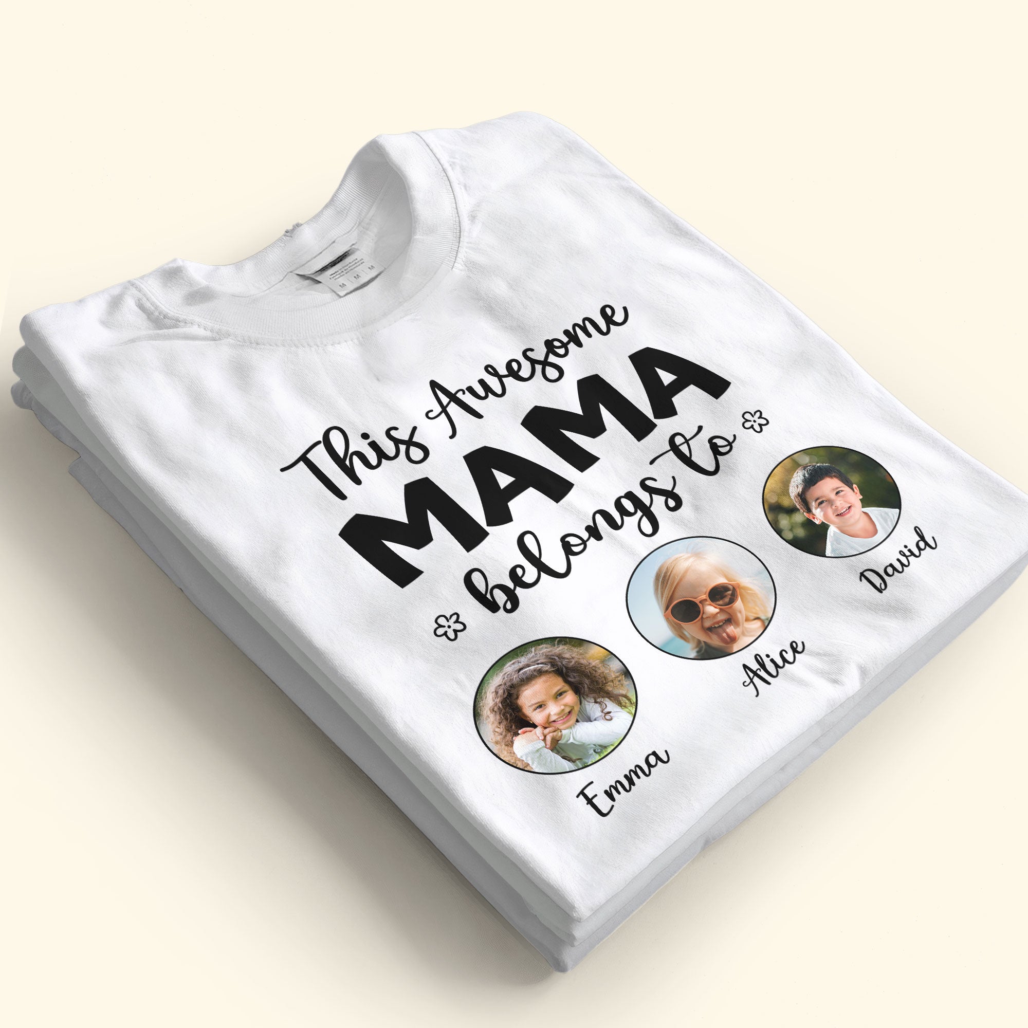 This Awesome Mama Belongs To - Personalized Photo Shirt