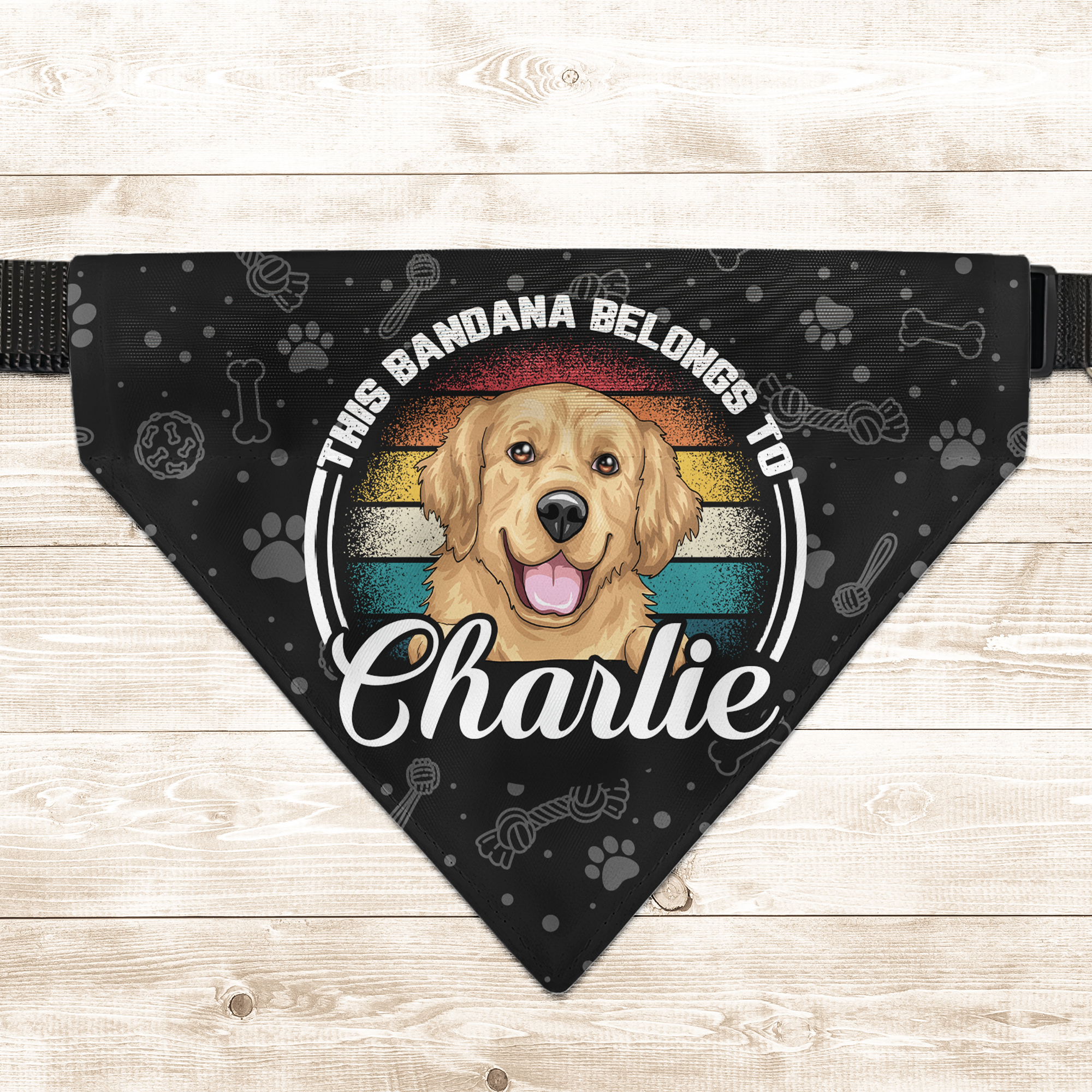 This Bandana Belongs To - Personalized Photo Bandana Collar