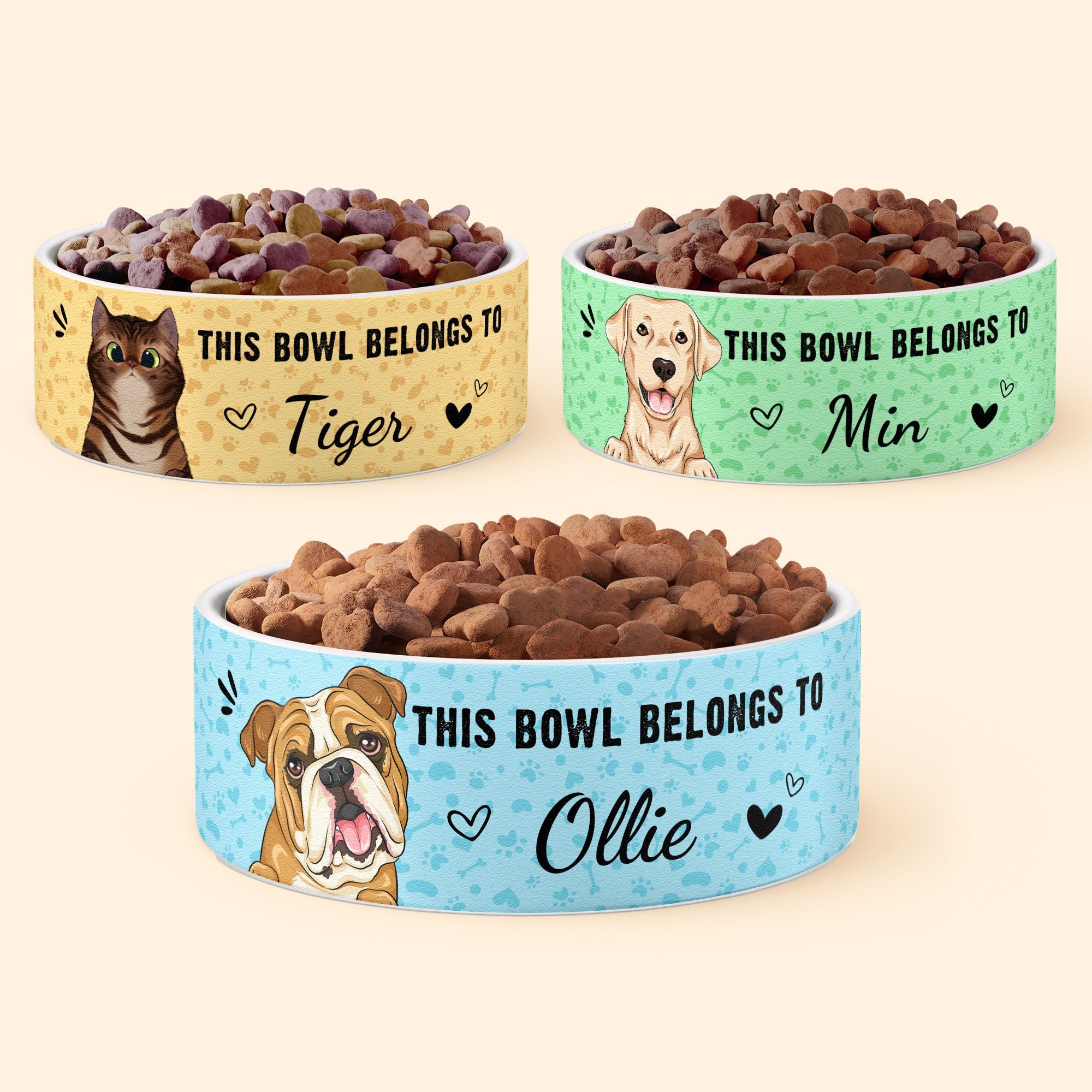 This Bowl Belongs To - Personalized Pet Bowl