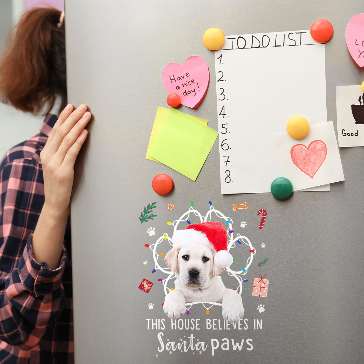 This House Believes In Santa Paws - Personalized Photo Decal