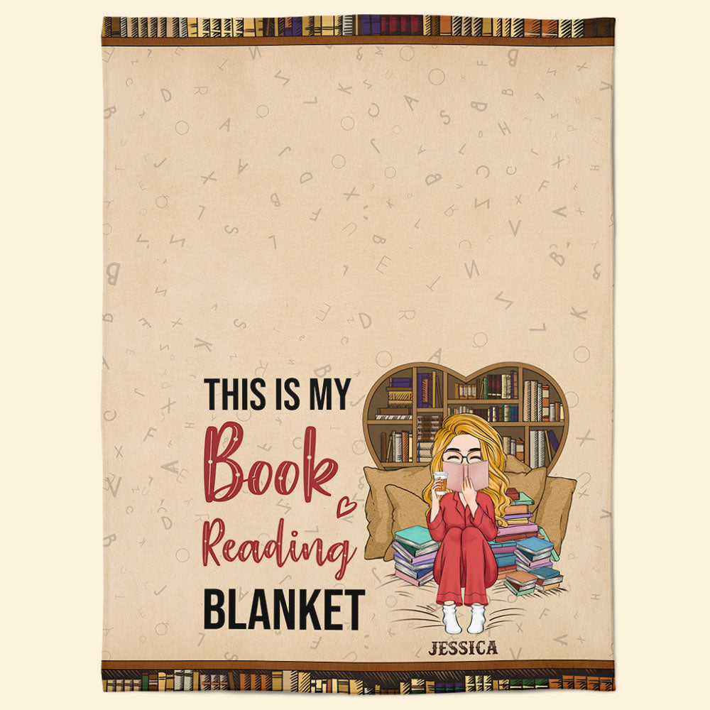 This Is My Book Reading Blanket - Personalized Blanket