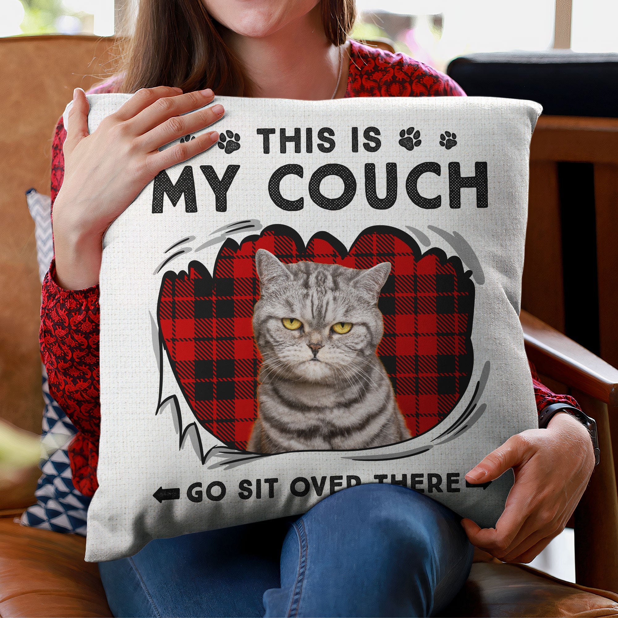 This Is My Couch - Personalized Photo Pillow (Insert Included)