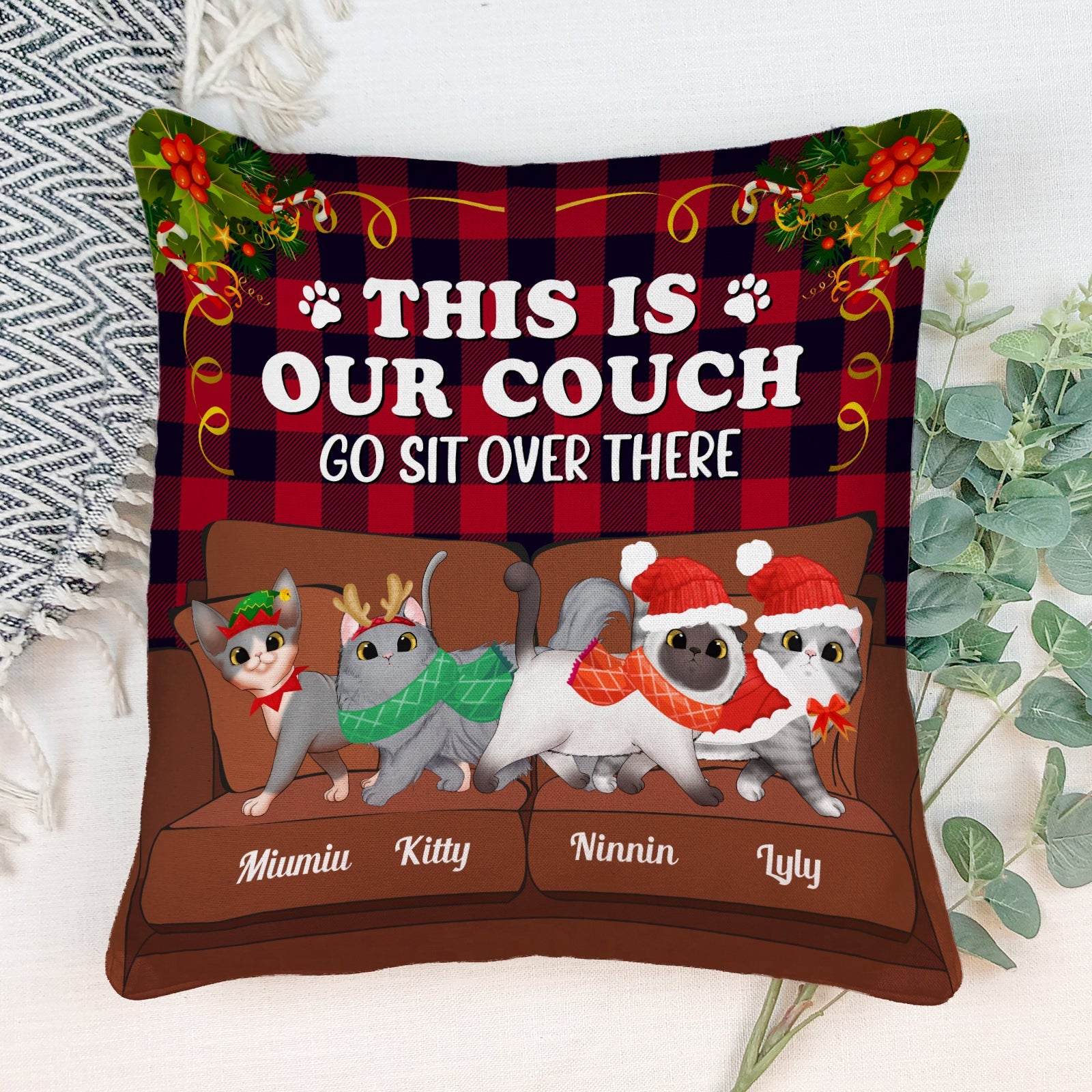 This Is My Couch - Personalized Pillow (Insert Included) - Christmas Gift For Cat Lover