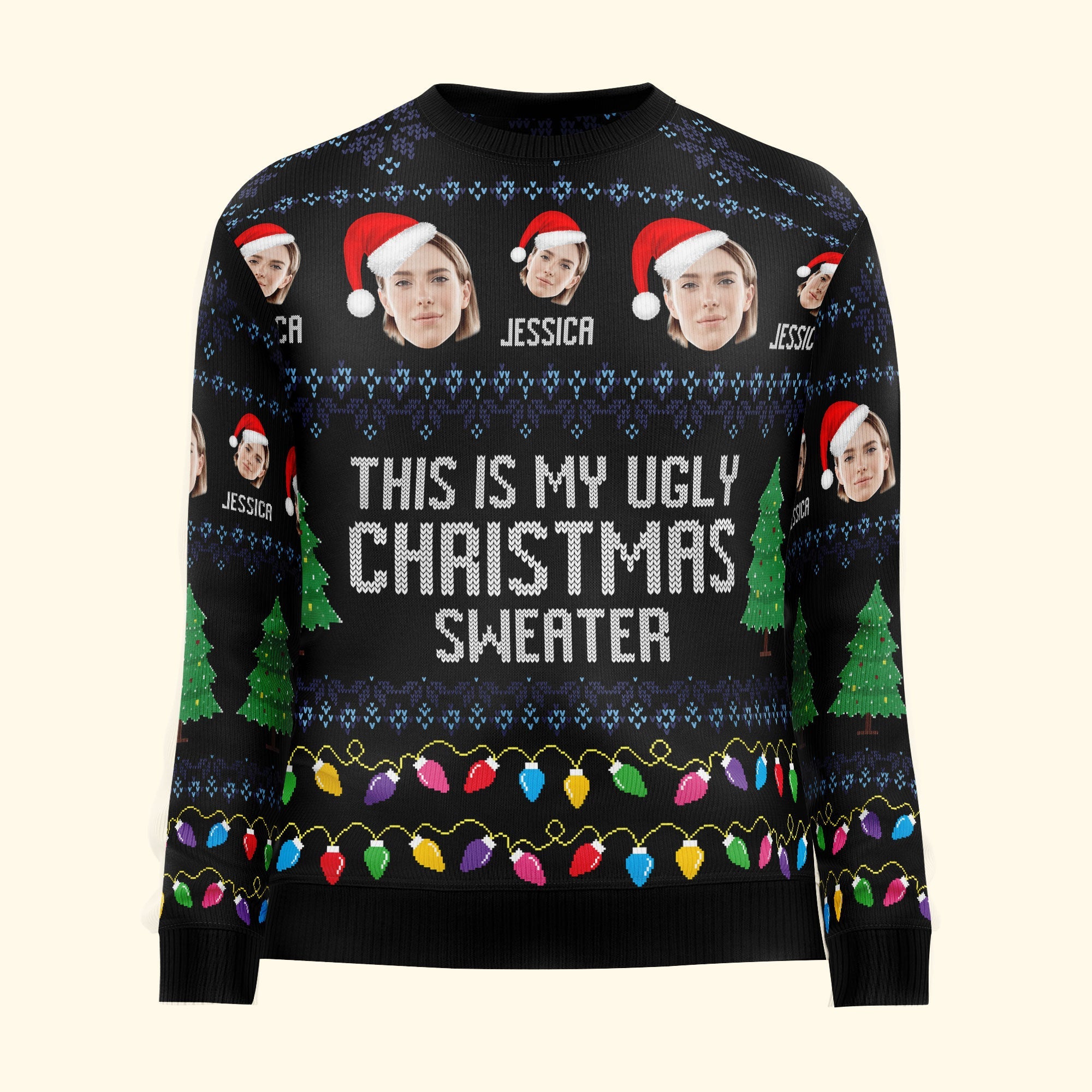 This Is My Ugly Christmas Sweater - Personalized Photo Ugly Sweater