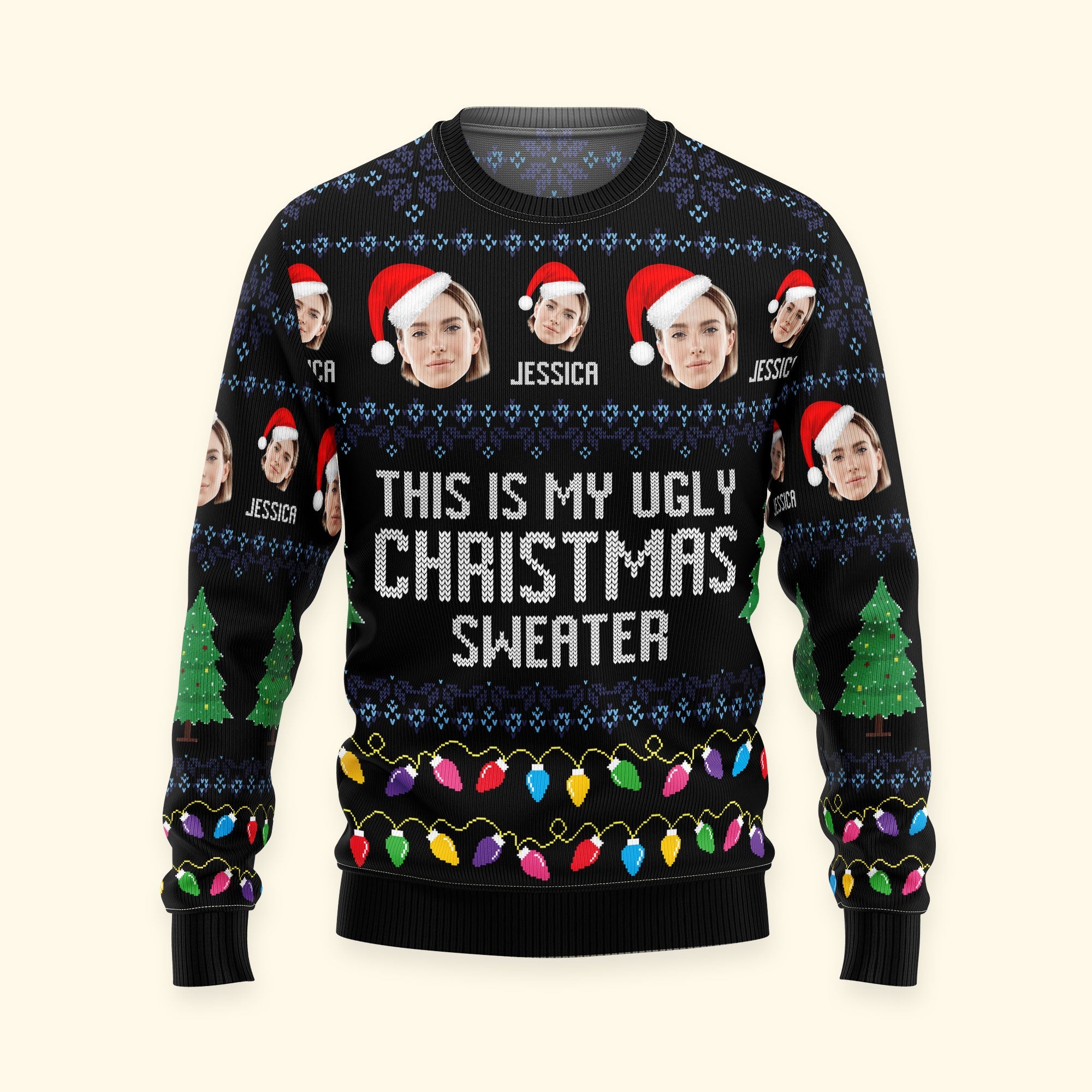 This Is My Ugly Christmas Sweater - Personalized Photo Ugly Sweater