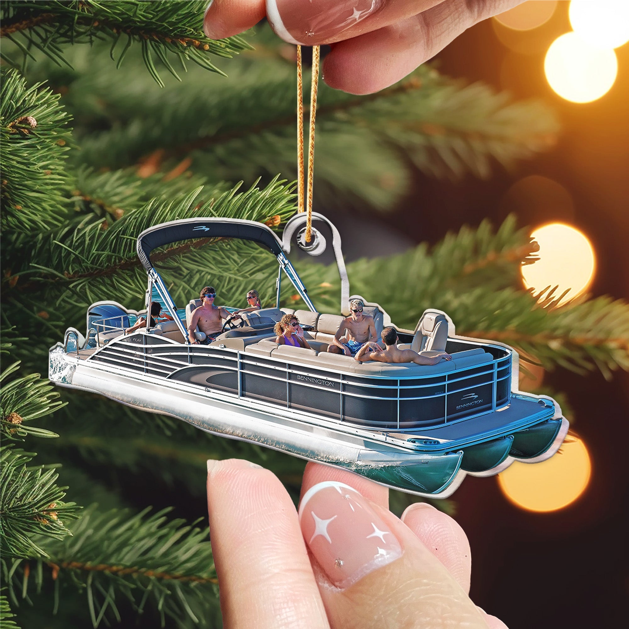 This Is My Pontoon Boat - Personalized Acrylic Photo Ornament