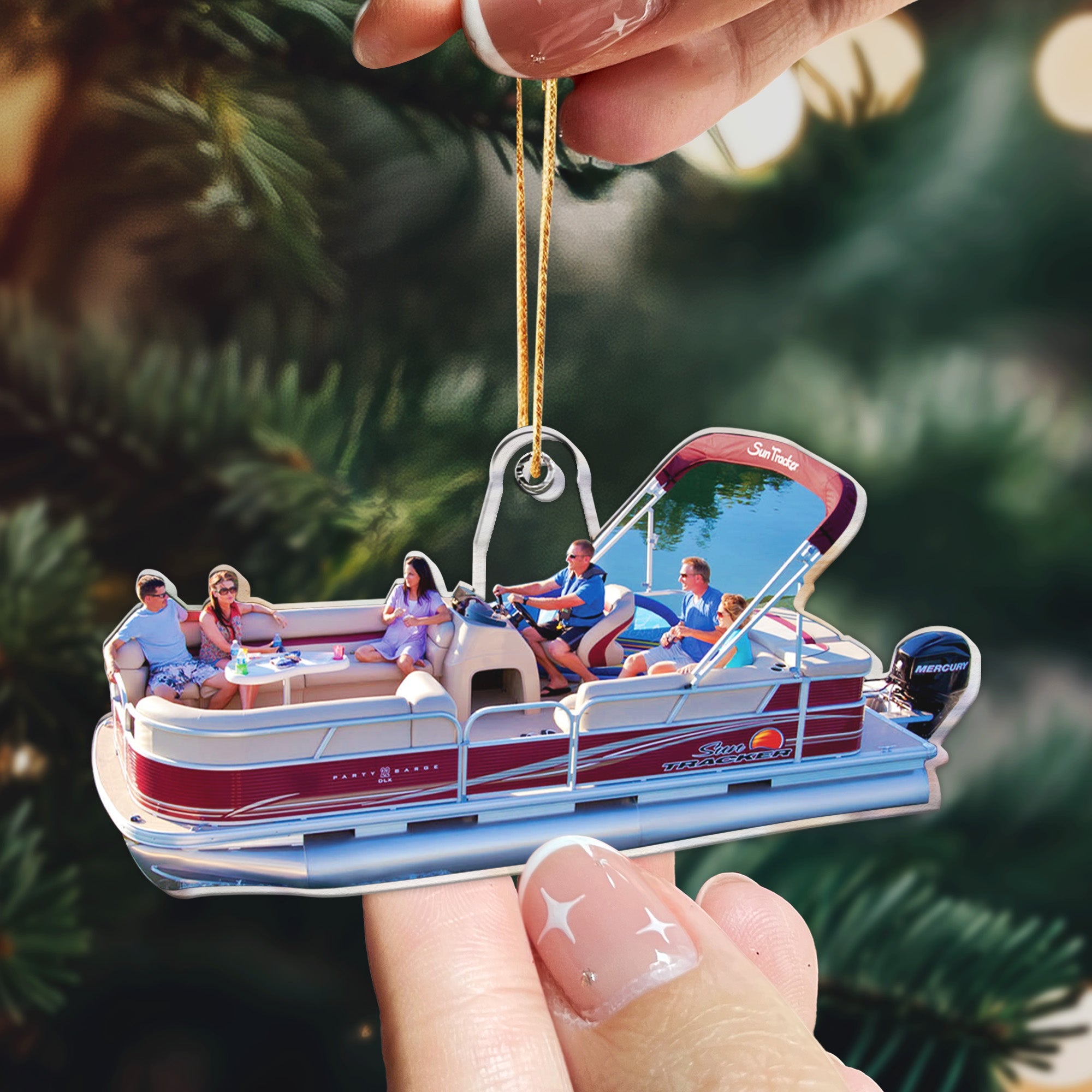 This Is My Pontoon Boat - Personalized Acrylic Photo Ornament