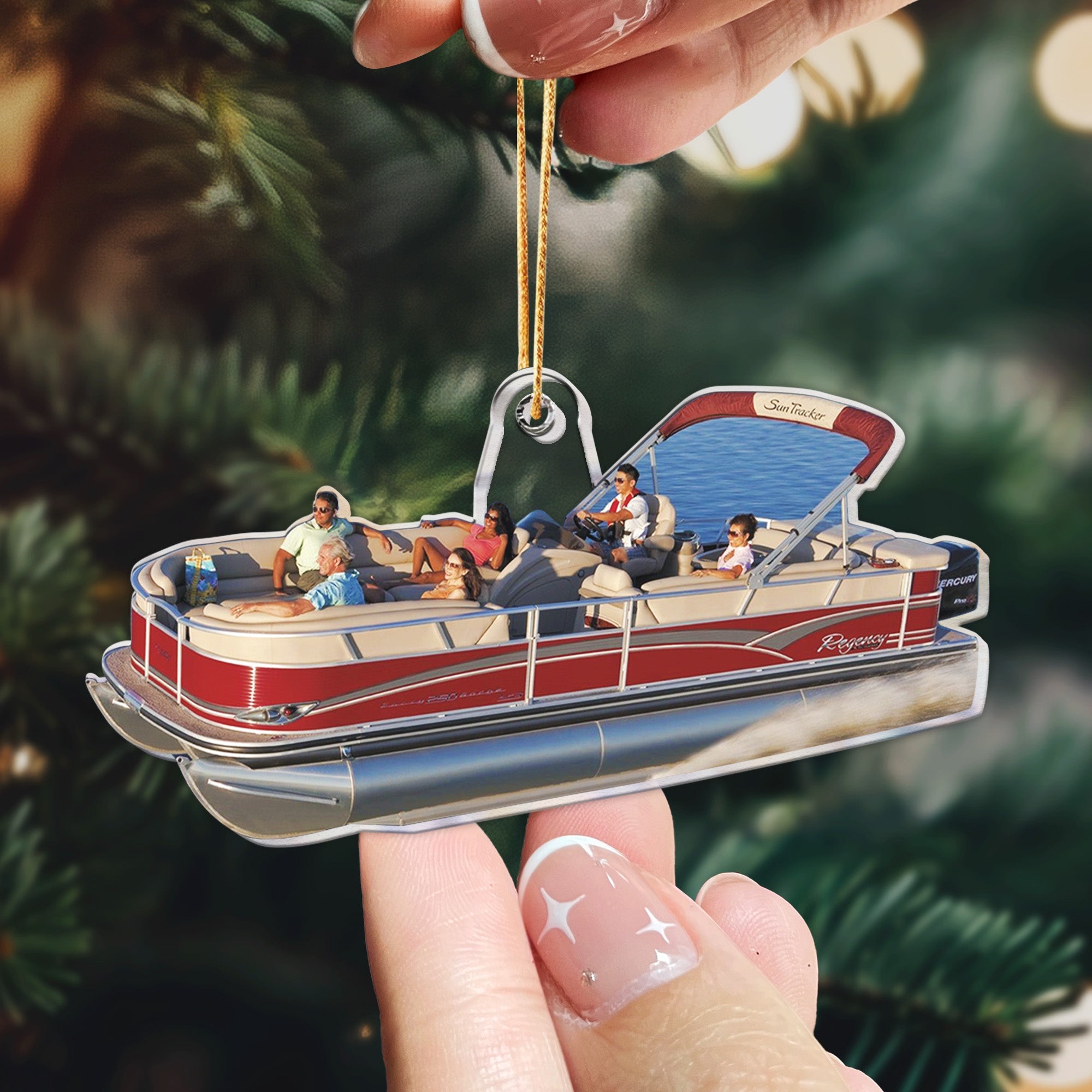 This Is My Pontoon Boat - Personalized Acrylic Photo Ornament