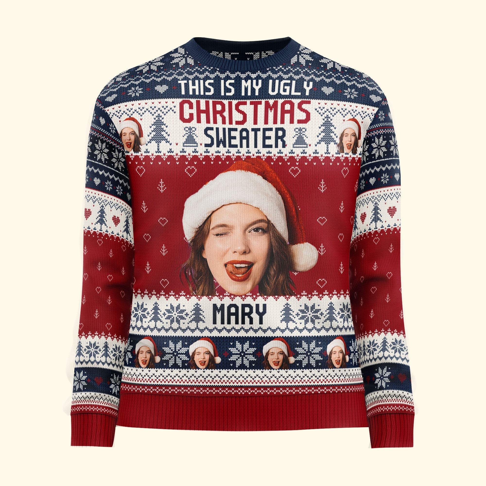 This Is My Ugly Christmas Sweater New Version - Personalized Photo Ugly Sweater