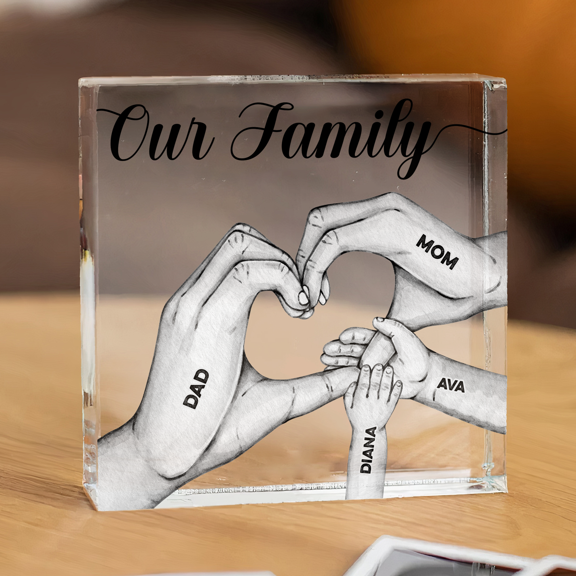 This Is Our Family - Personalized Custom Square-Shaped Acrylic Plaque