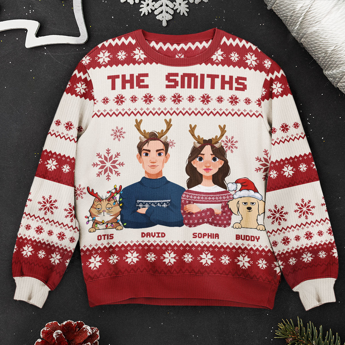 This Is Our Family - Personalized Ugly Sweater